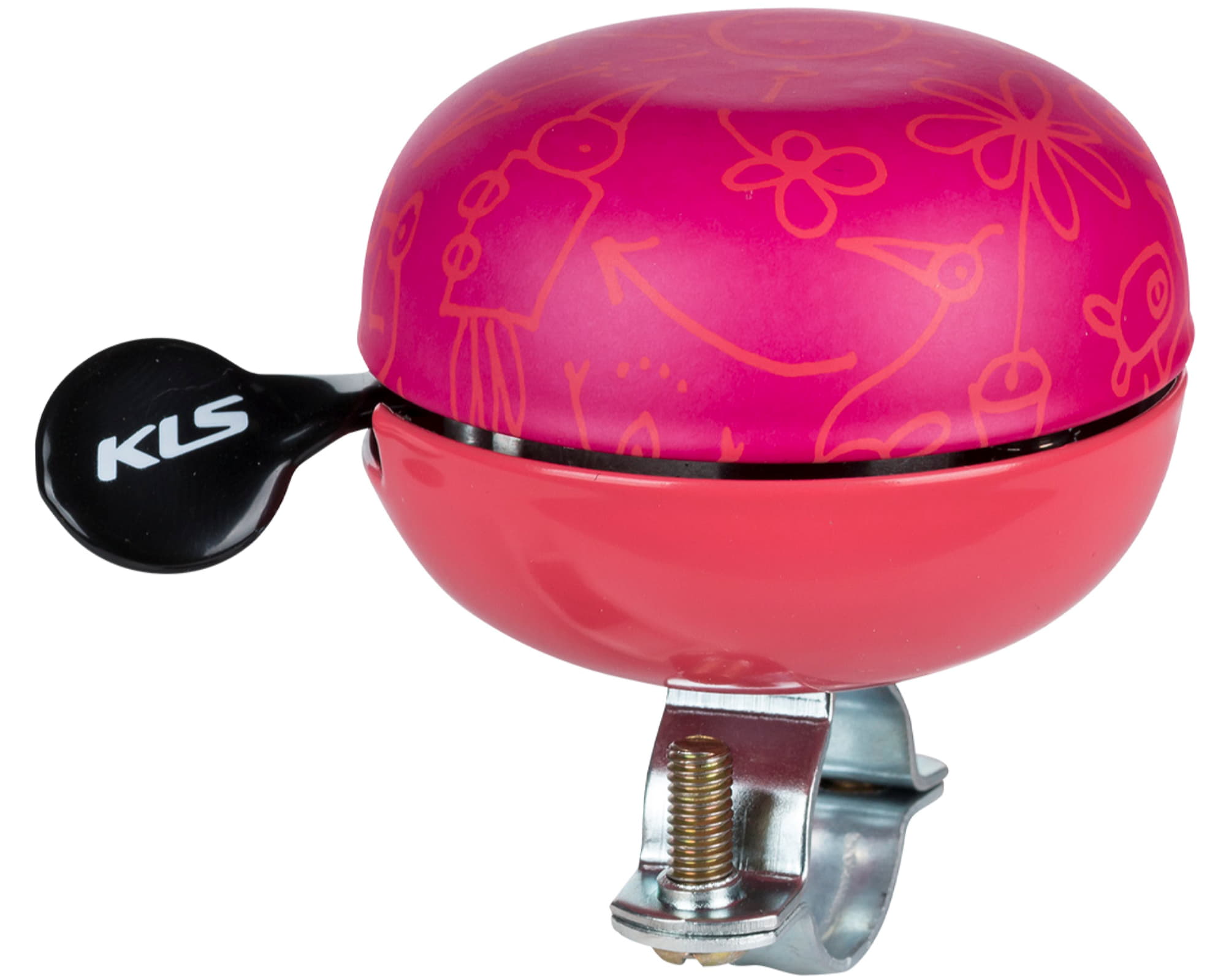Колокольчик на руль KLS Bell 60 комиксы розовый