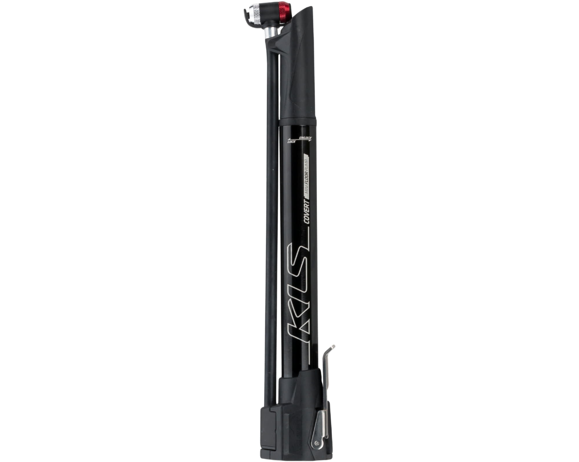 Насос компактний пластиковий зі шлангом та манометром KLS Covert універсальний вентиль