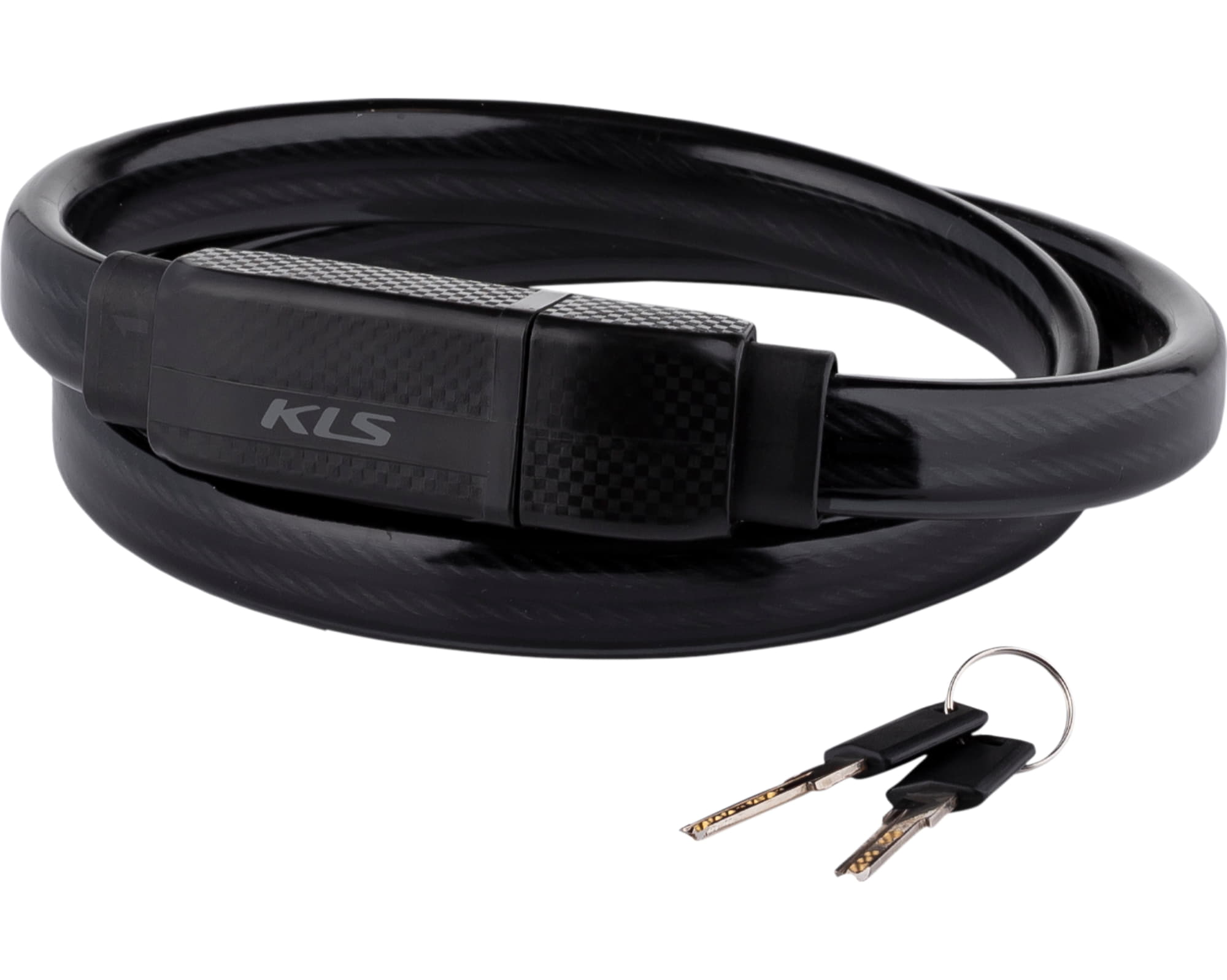 Замок тросиковый KLS Loop черный 2x4.8x24х900 мм