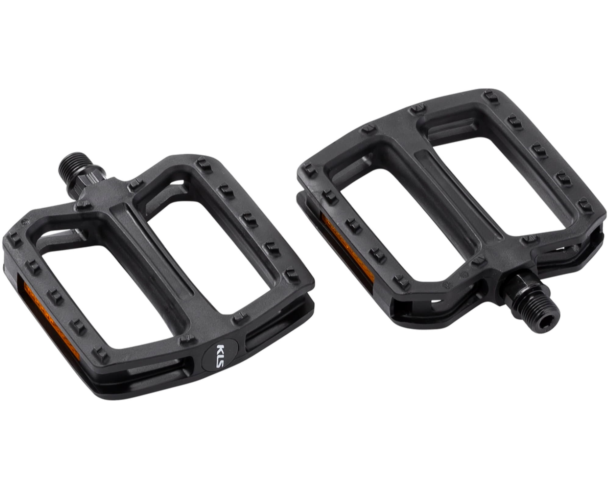 Педалі платформенні пластикові KLS Flat 20 полімерний підшипник / стальна вісь