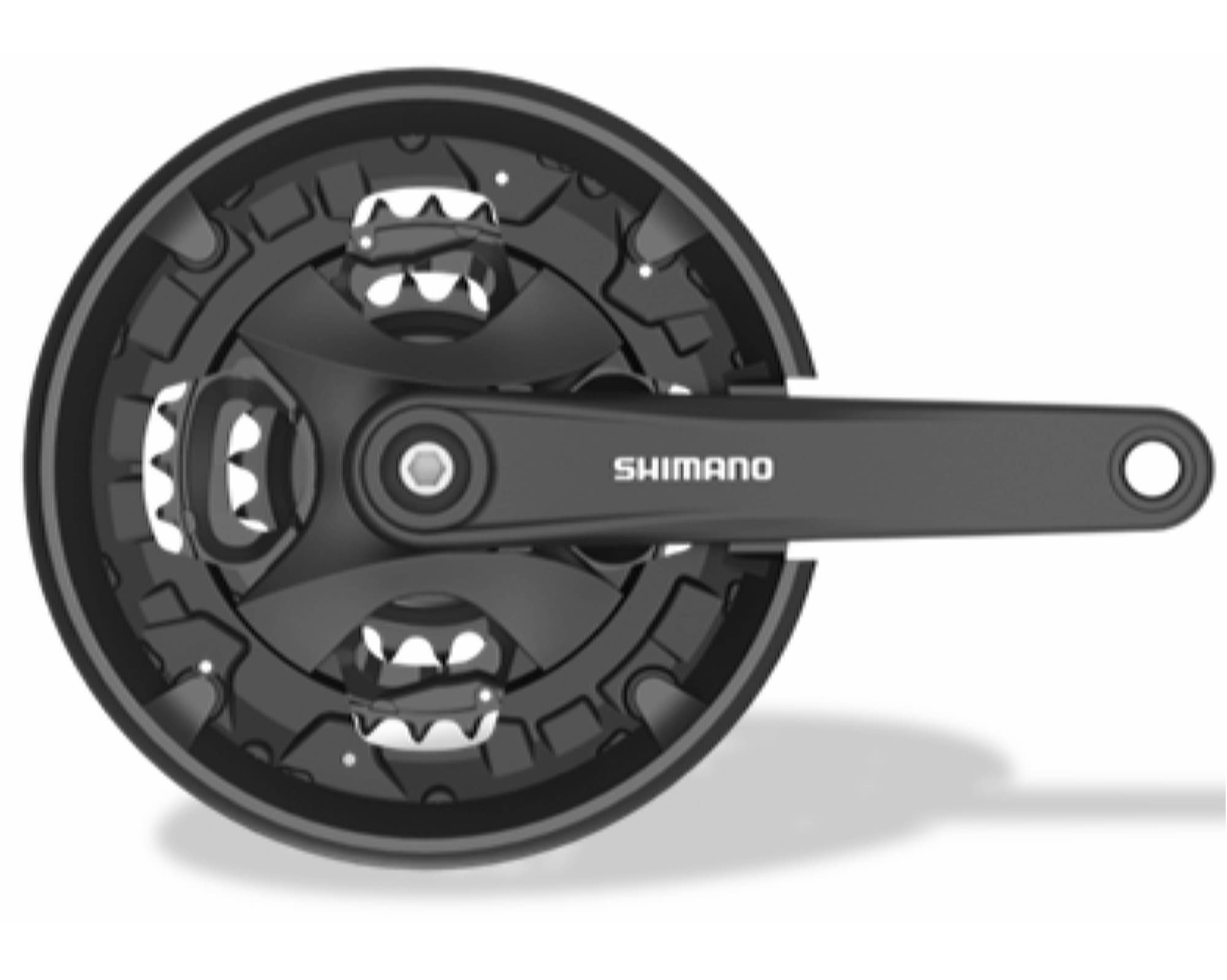 Шатуни Shimano FC-MT101-3, 175мм, 44X32X22, захист зірок