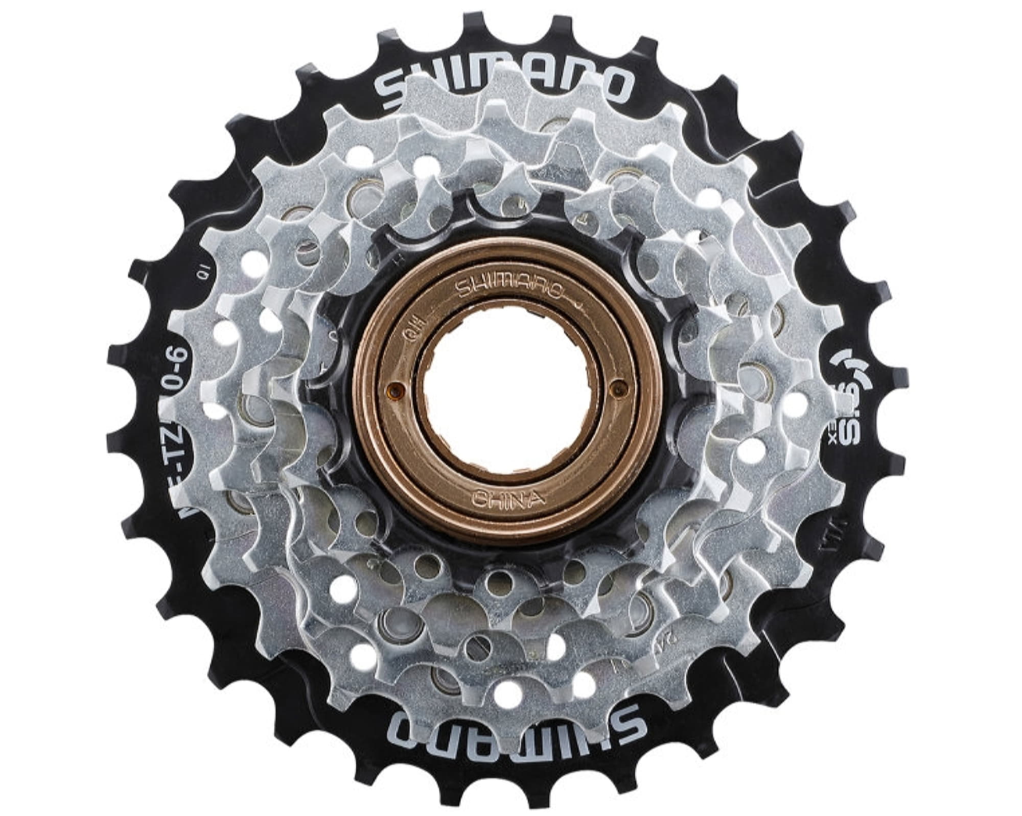 Зірки задні з трещеткой Shimano MF-TZ510-6, 14-28, срібл, 6-зв.