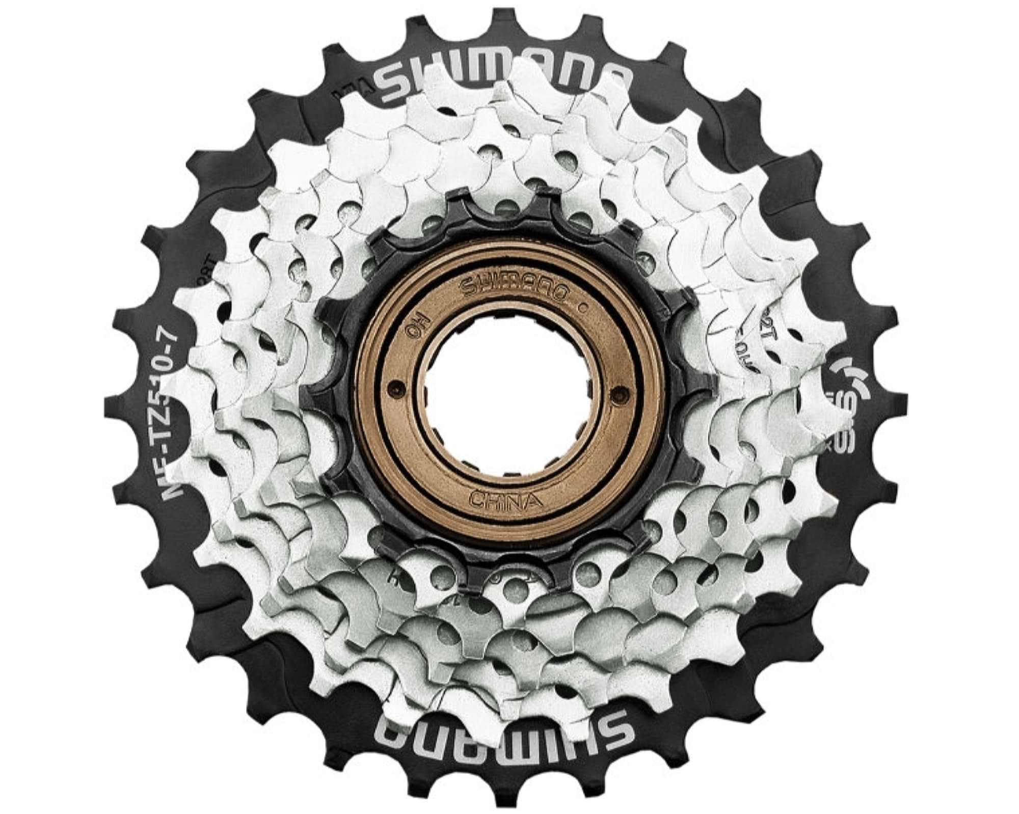 Звезды задние с трещеткой Shimano MF-TZ510-7, 14-28, серебро, 7-н.