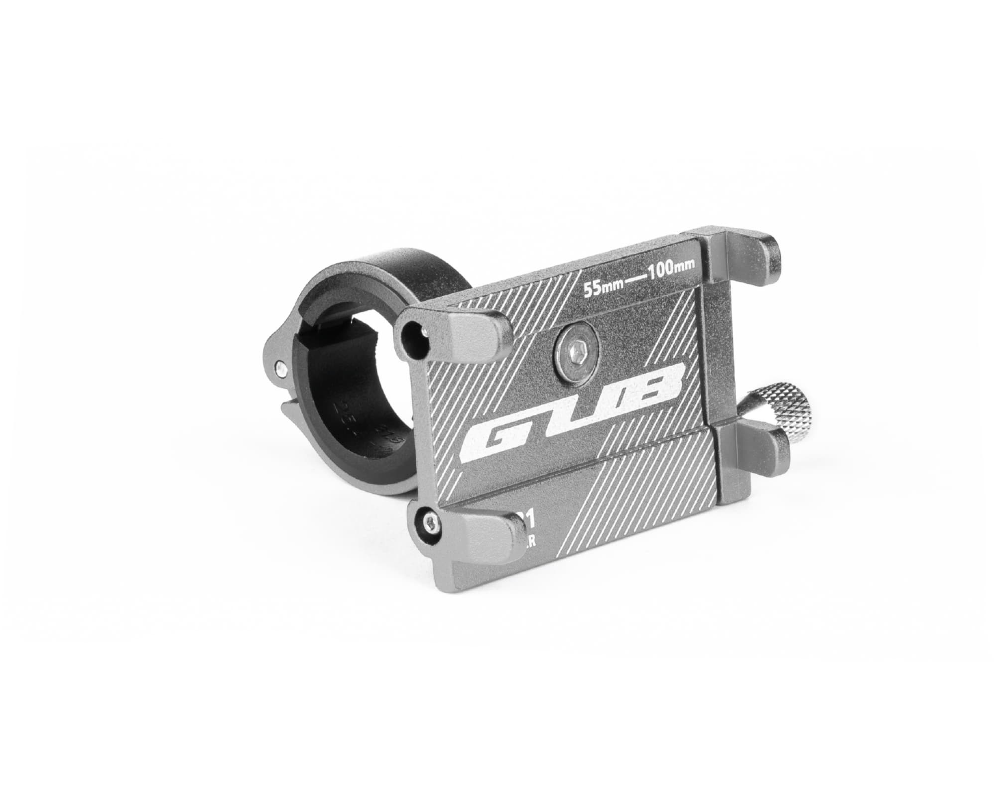 Держатель гаджета GUB G-81 на руль алюминиевый. титан