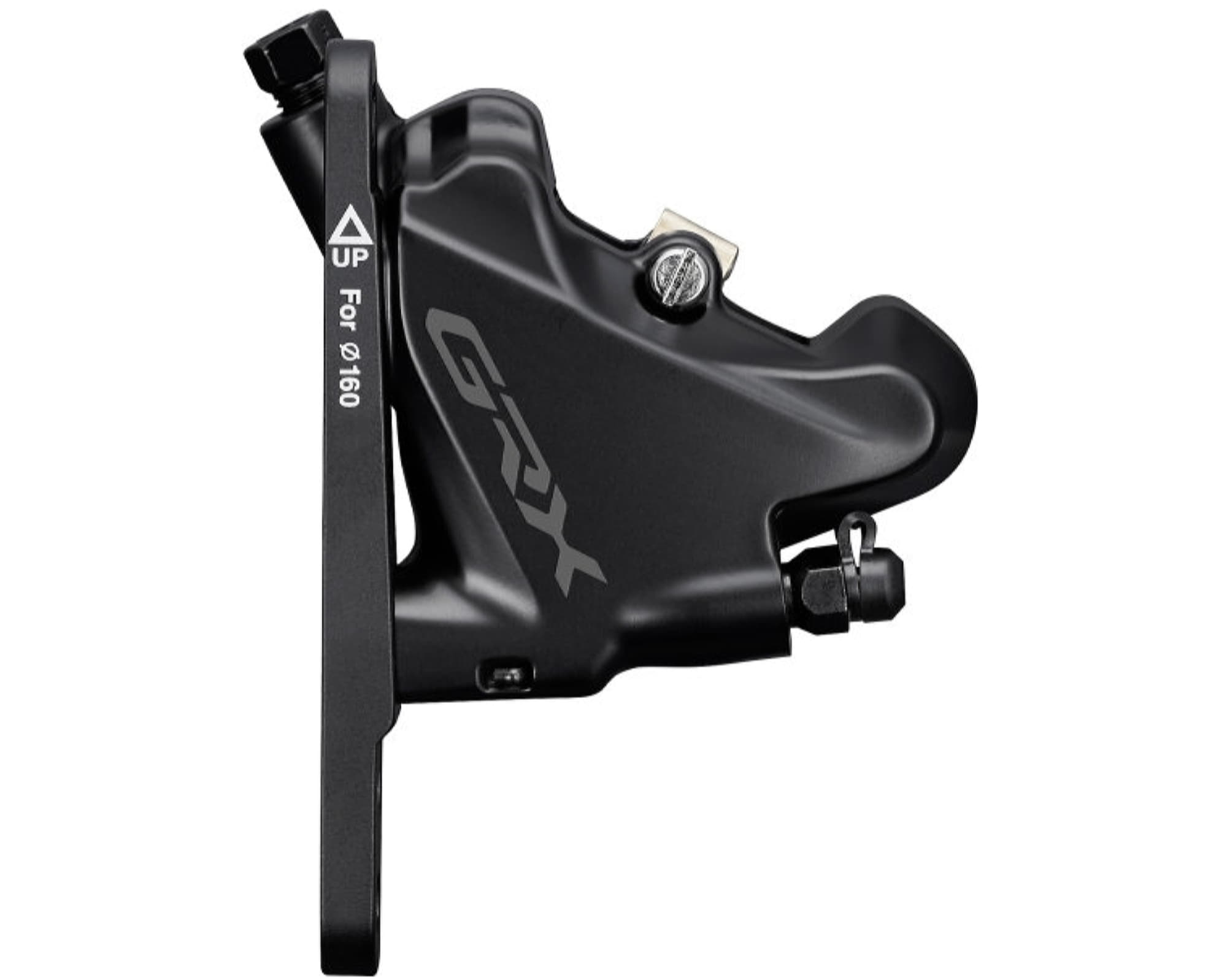 Каліпер гідравл. диск гальм Shimano BR-RX400, GRX, передній, FLAT MOUNT, 140/160MM ротор, колодка L03A RESIN PAD(W/FIN)