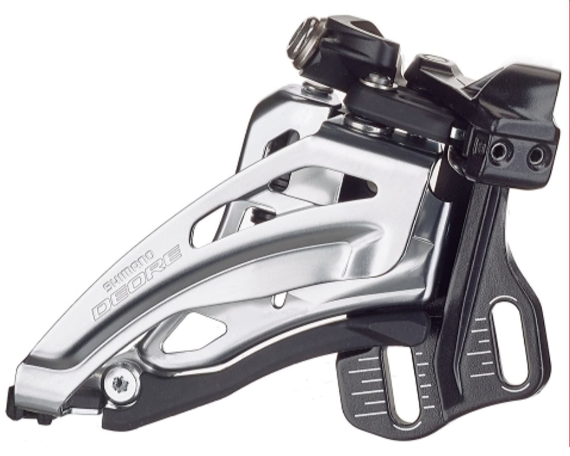Перемикач передній Shimano FD-M6020-E, DEORE 2X10, SIDE SWING, FRONT-PULL, монтаж E-TYPE