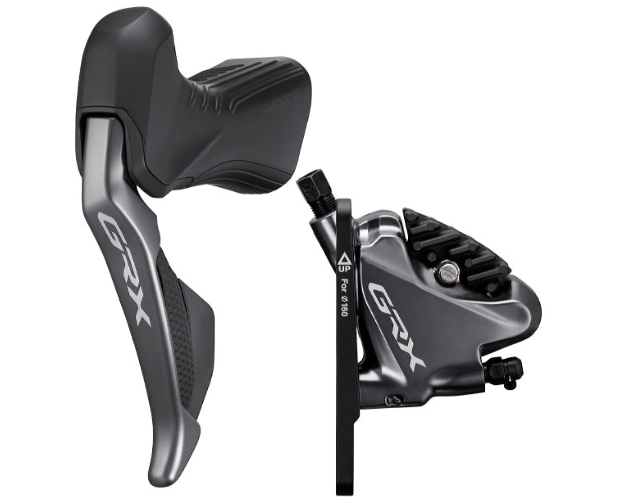 Гальмо гідравл диск Shimano RX815 GRX Di2, переднє (ліва гальм.ручка/шифтер ST-RX815 2-швидк, BR-RX810, гідроліния 1000мм)