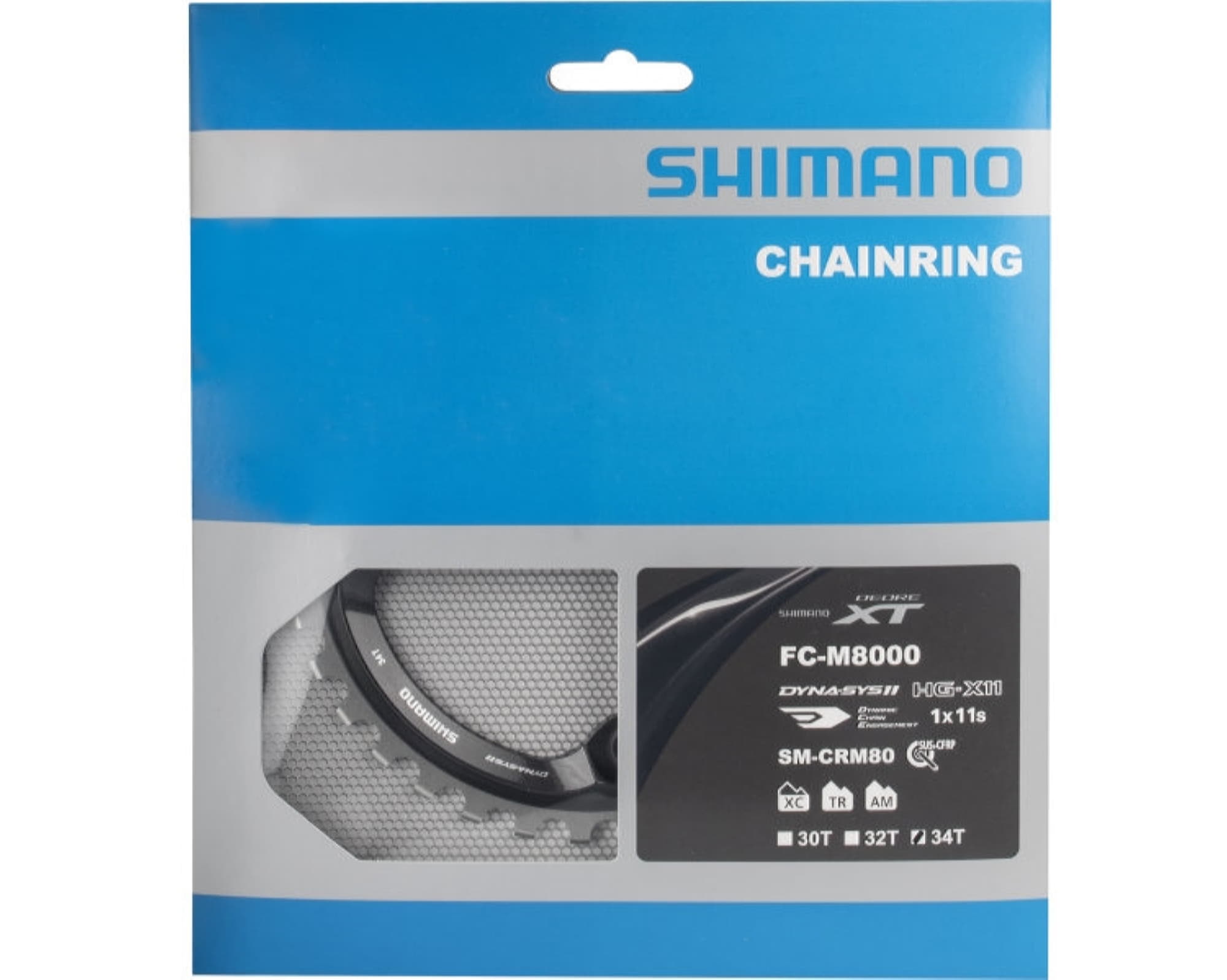 Звезда шатунов Shimano FC-M8000 DEORE XT SM-CRM80, 30зуб. 11-скорый