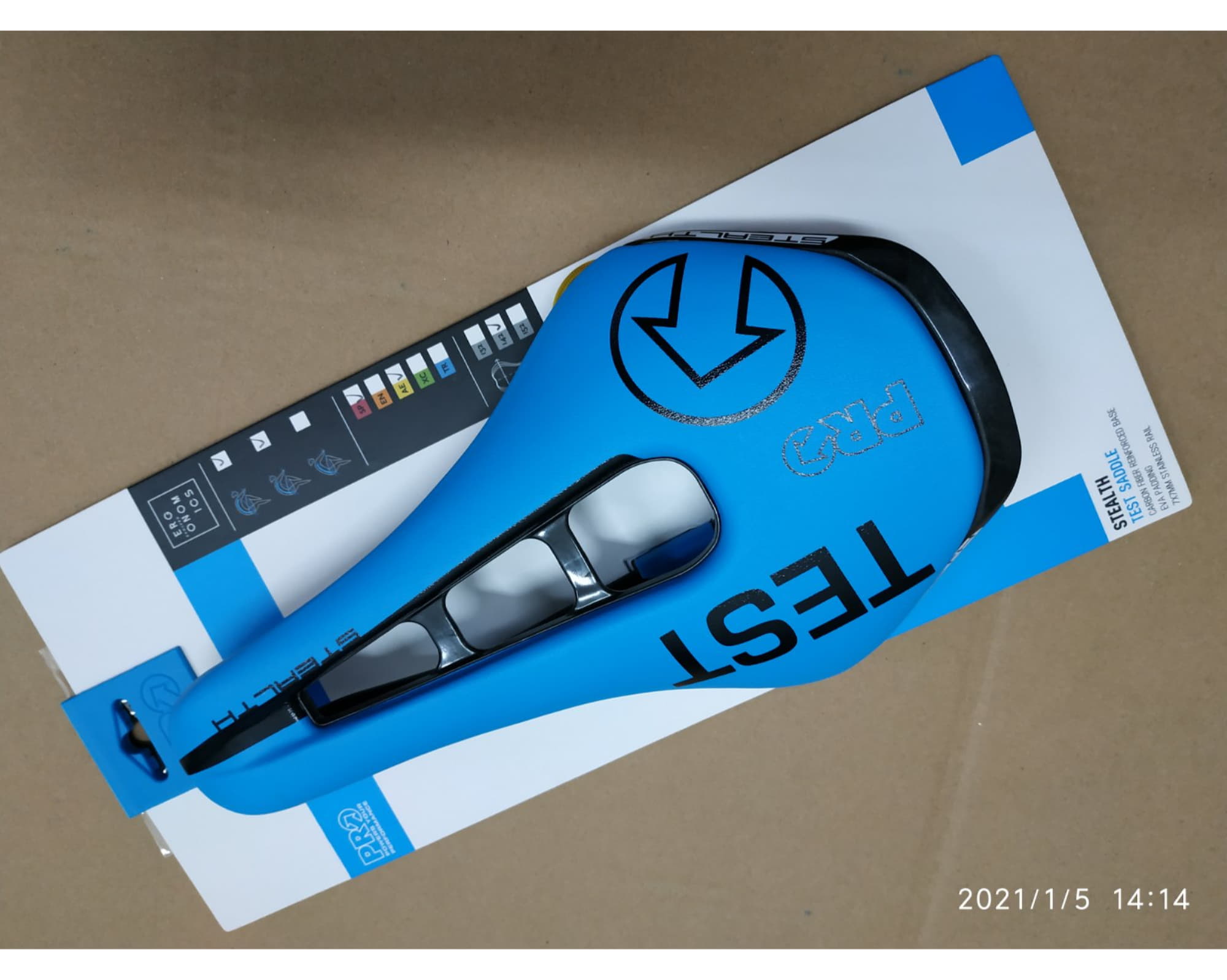 Сідло PRO STEALTH TEST, синє, 142mm