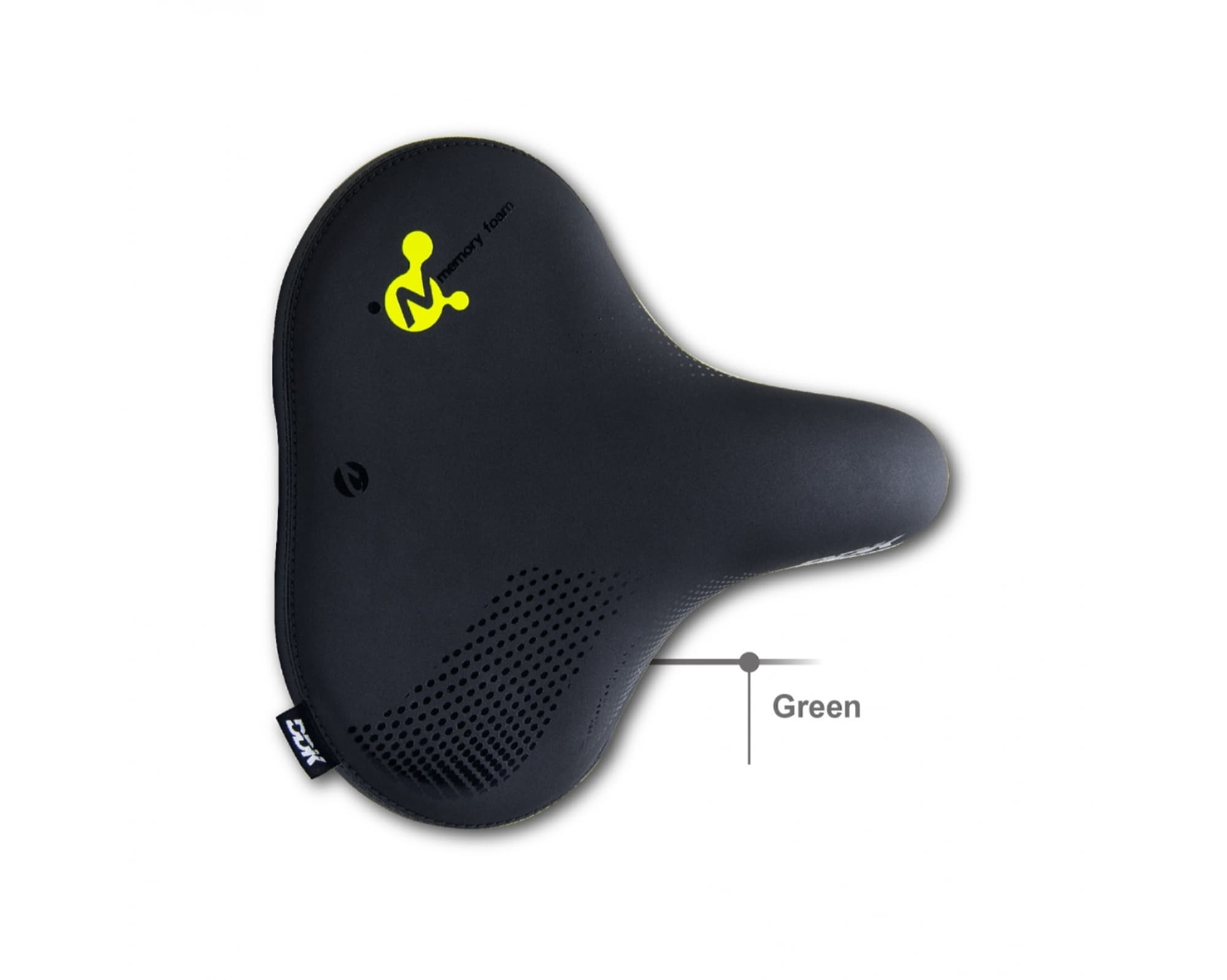 Сідло DDK EX26Q Memory foam 271*271. чорний-жовтий