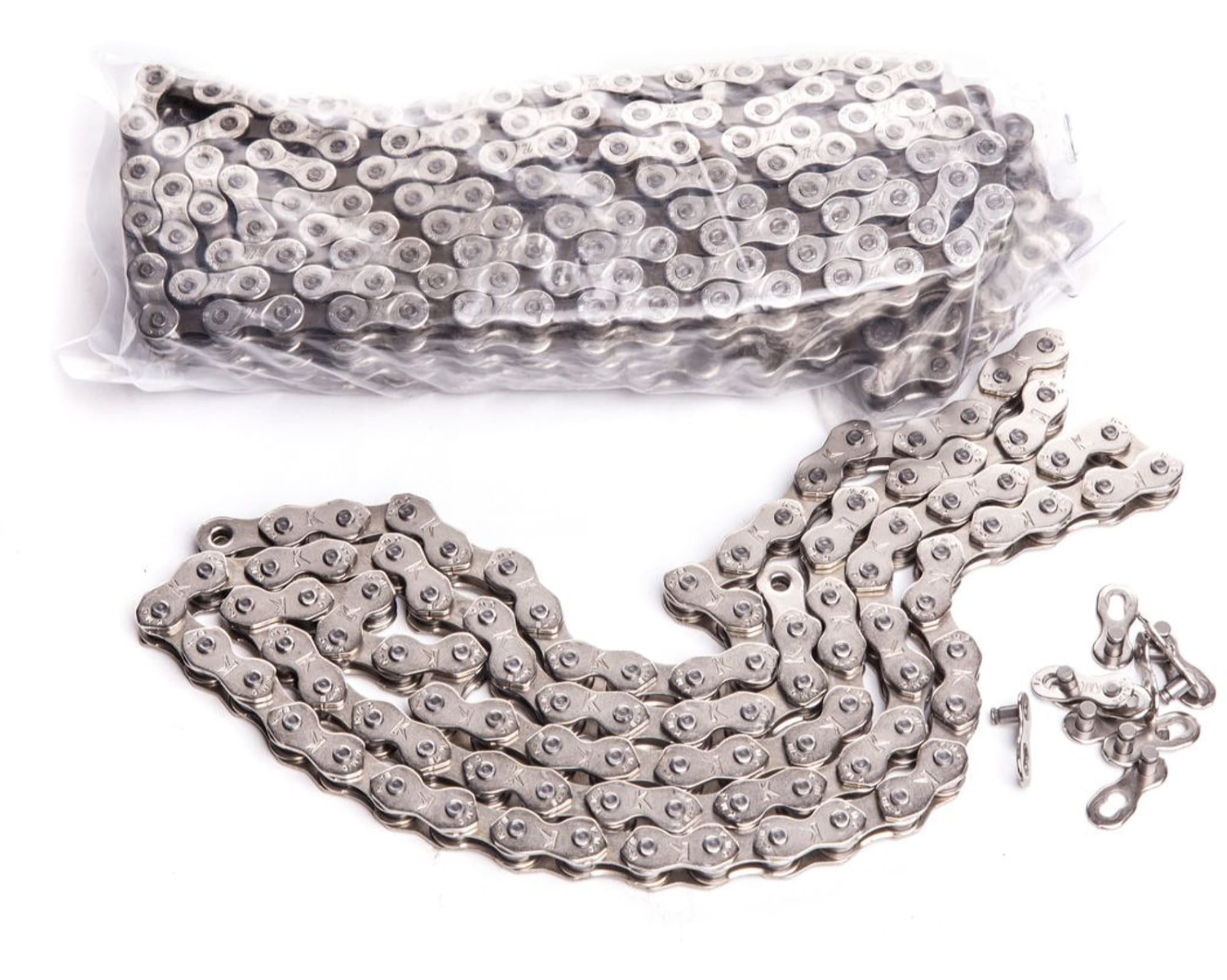 Ланцюг KMC Х10 10 швидкостей 116 ланок + замок срібний/чорний (5 шт OEM)