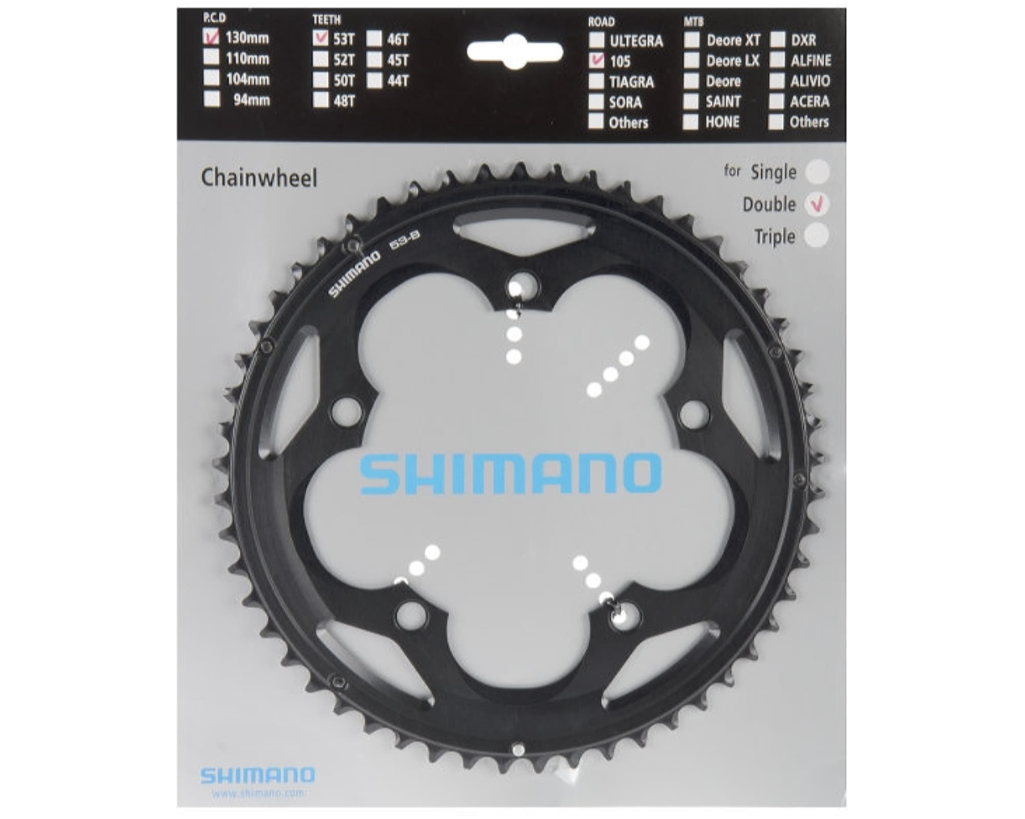 Зірка шатунів FC-5700 Shimano 105, 53зуб, В, (5-лапка)