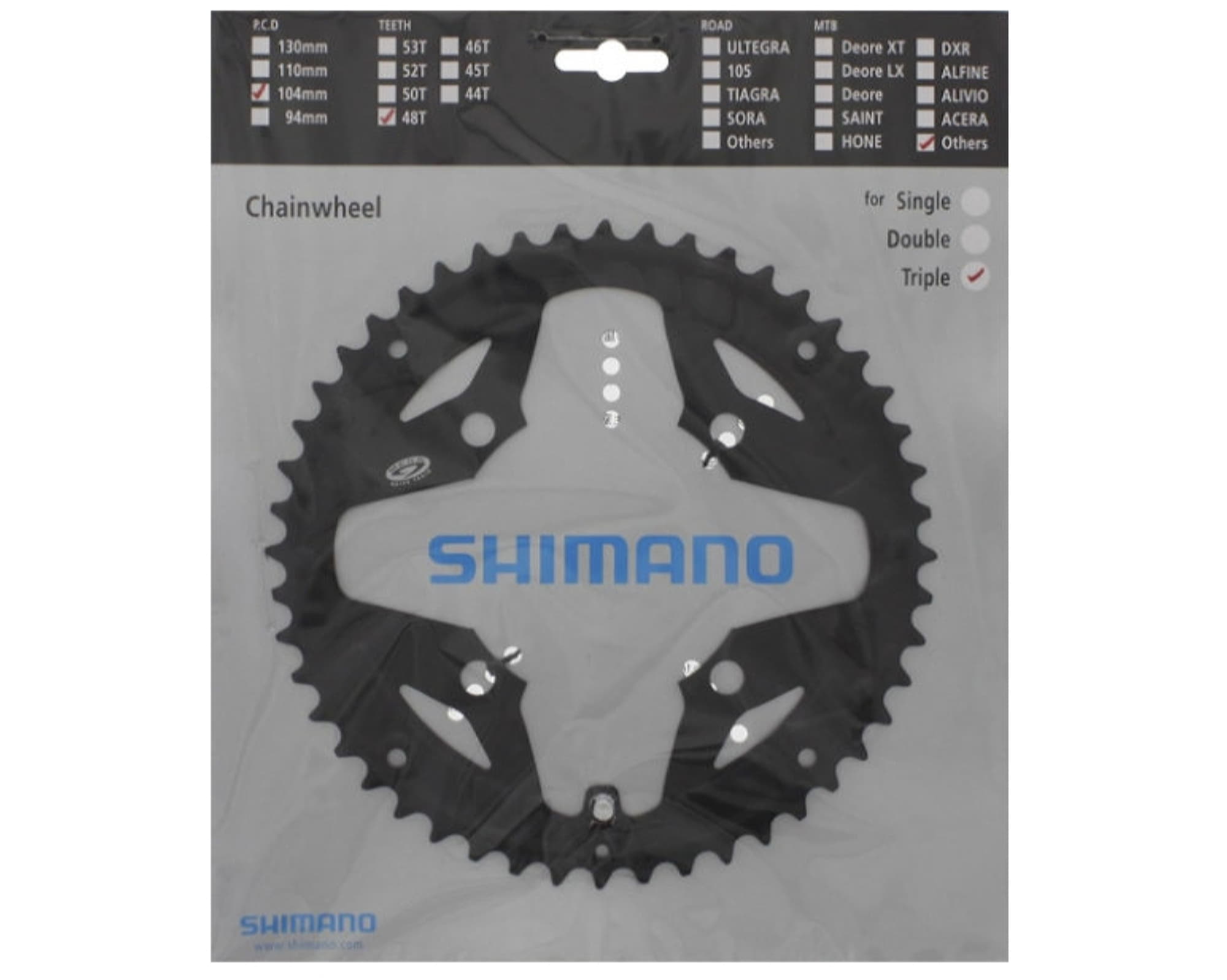 Зірка шатунів Shimano FC-M391 ACERA, 48зуб. 9-швидк. чорн