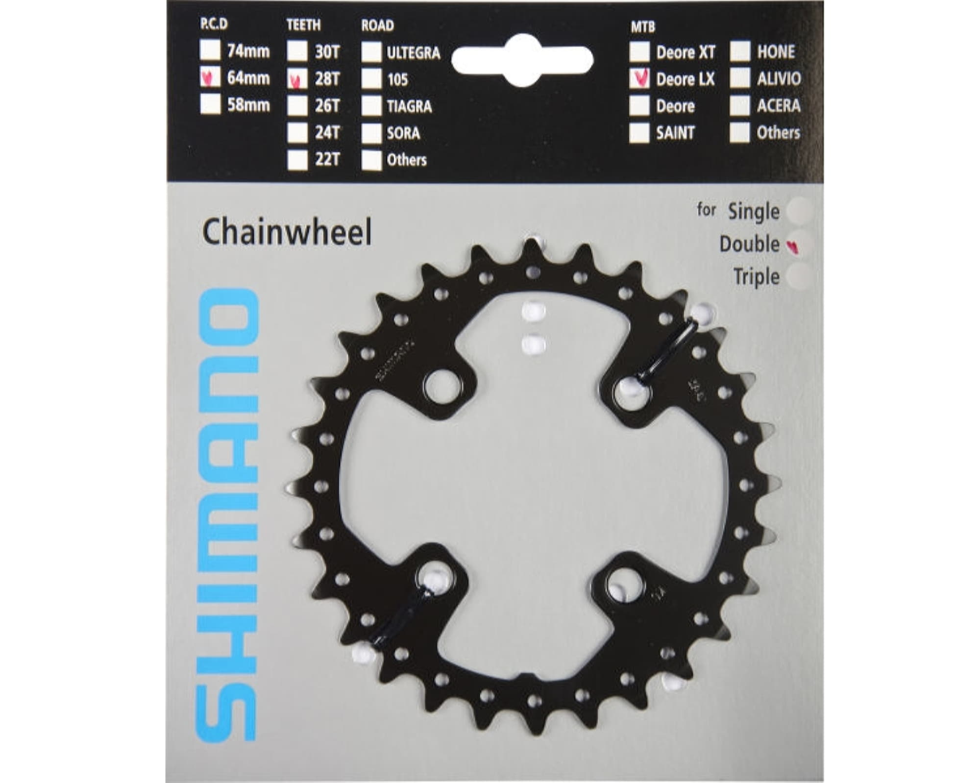 Звезда шатунов Shimano FC-M675 SLX, 28зуб. АJ