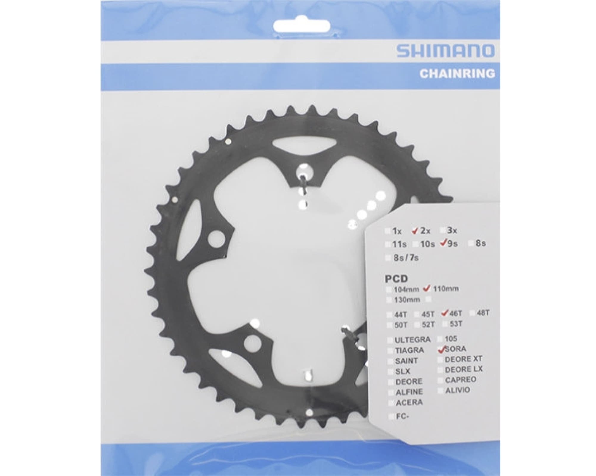 Звезда шатунов Shimano FC-3550 SORA, 46зуб. (5-лапка)
