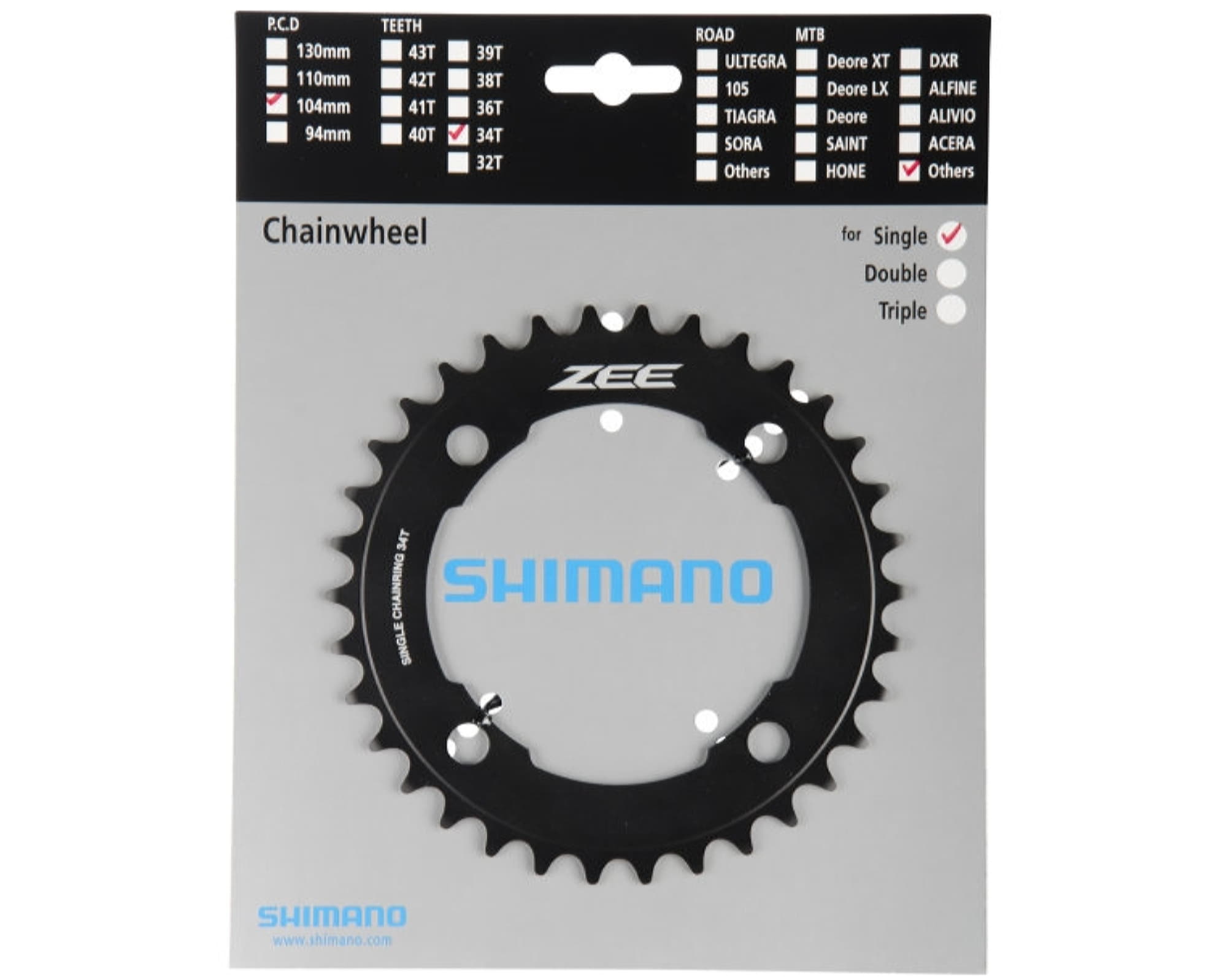 Зірка шатунів Shimano FC-M640 ZEE, 34зуб.