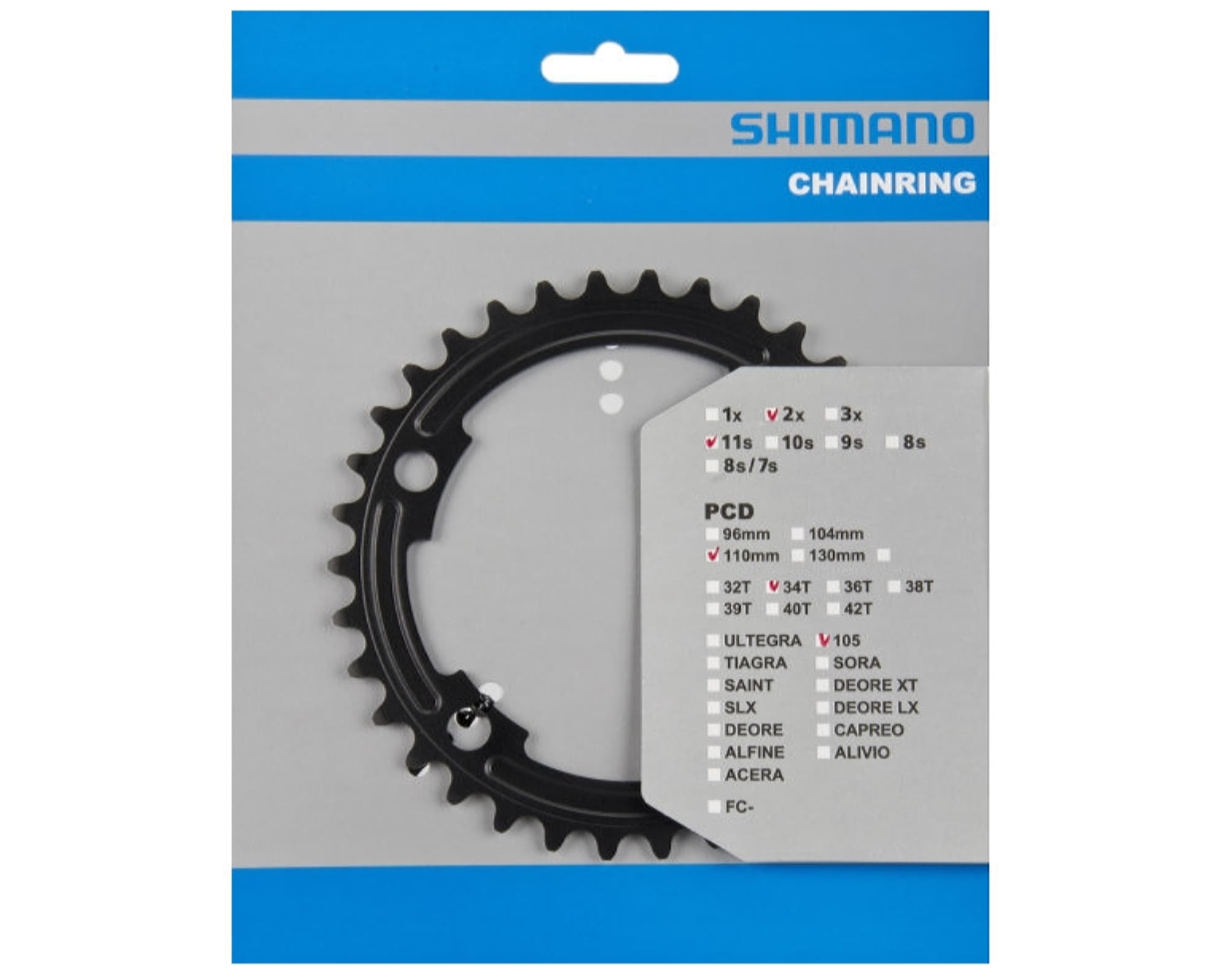 Зірка шатунів FC-5800 Shimano 105, 34зуб. для 50-34T чорний