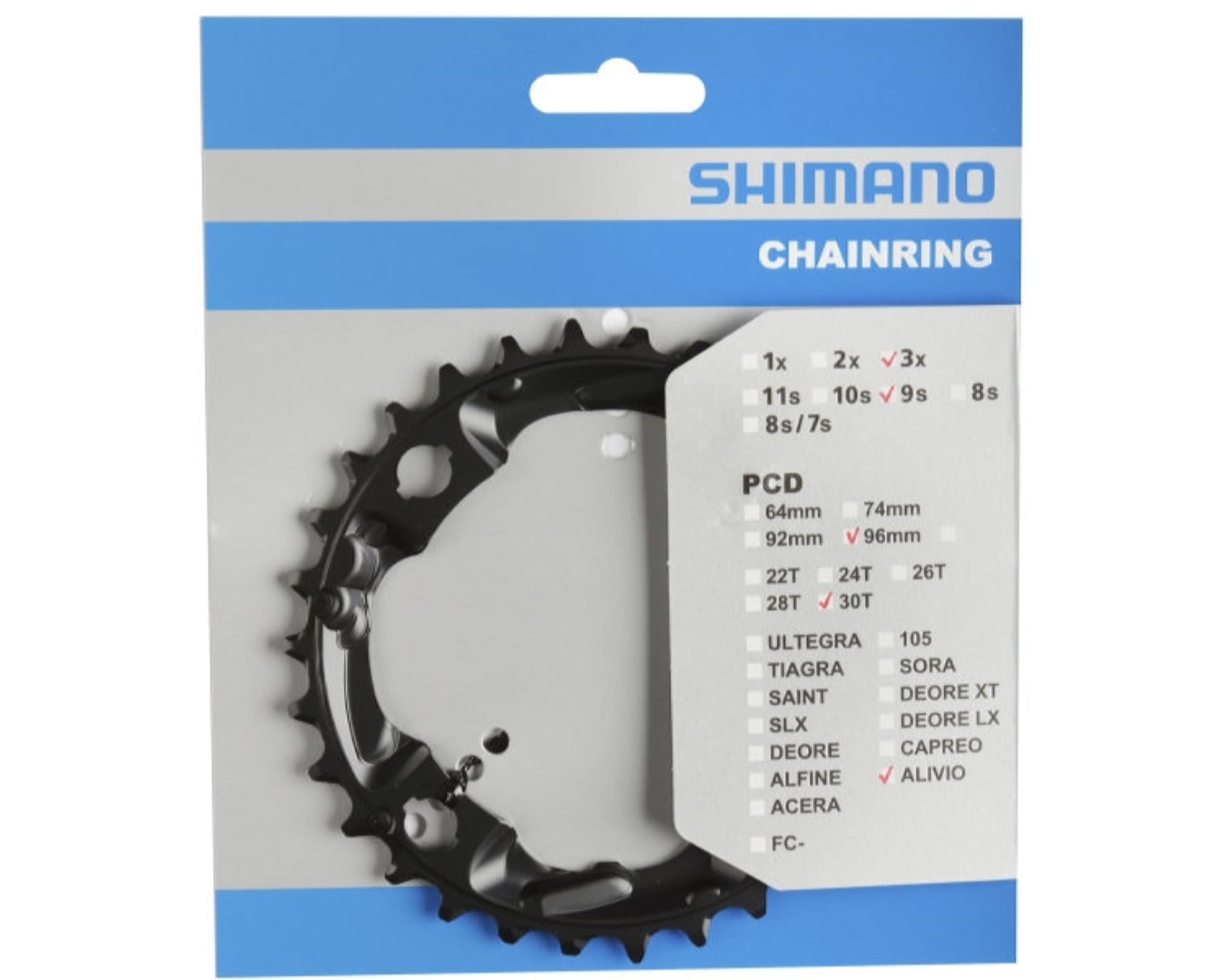 Зірка шатунів Shimano FC-M4000 ALIVIO, 30зуб. 9-швидк