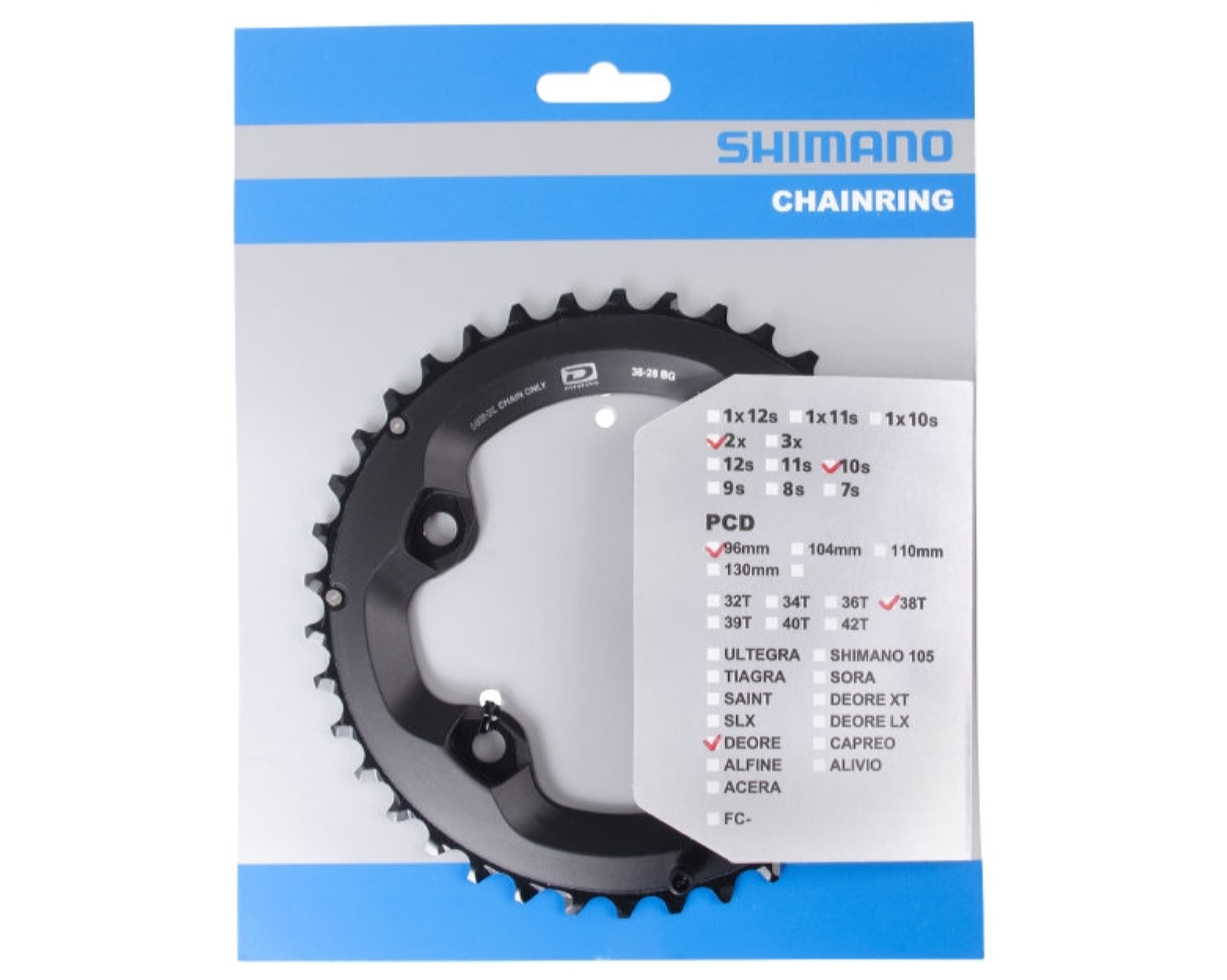 Звезда шатунов Shimano FC-M6000-2 DEORE, 38зуб.-BG для 38-28T
