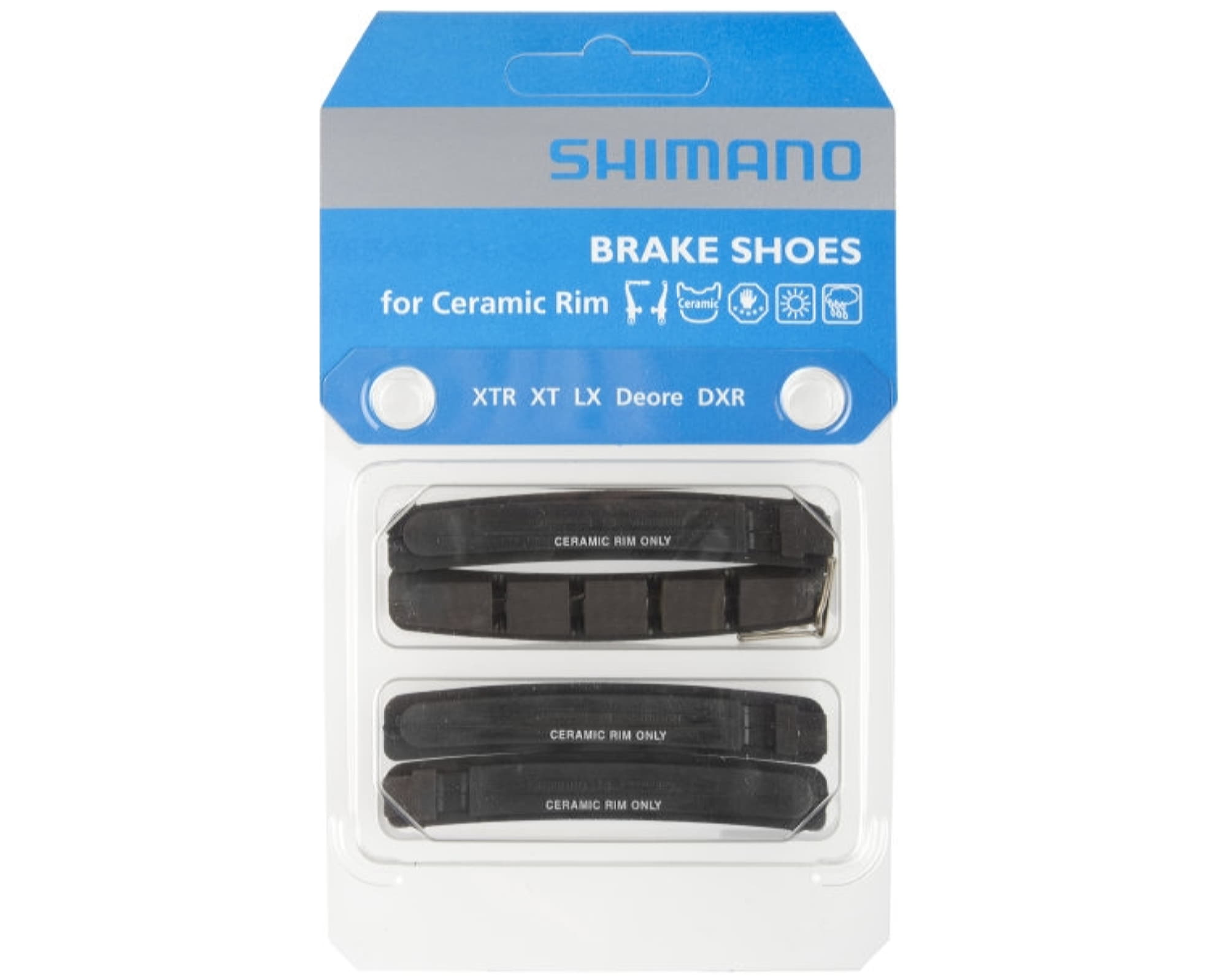 Гальмівні гумки гальм V-brake Shimano BR-M970/M739 для керамічн.обода (2 пари)
