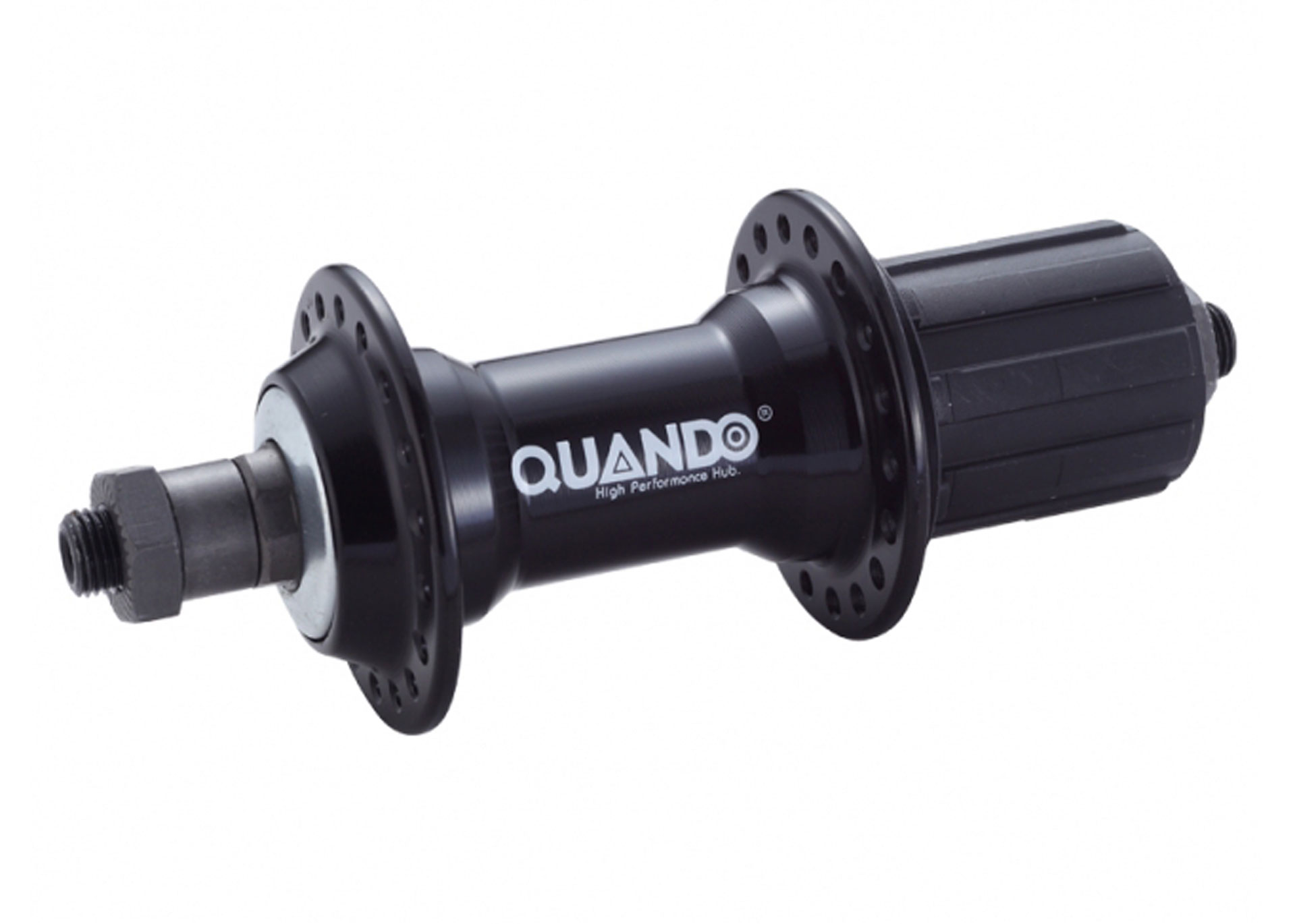 Втулка задняя Quando, KT-AYER 8/9/10S, QR, черная, HG, 9x135 QR, насыпной, 135 мм, эксцентрик, 36H