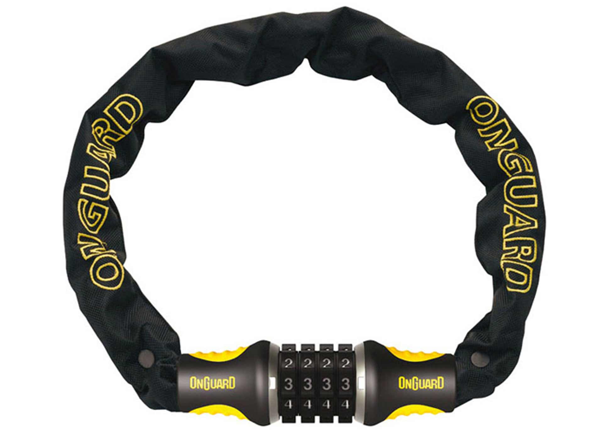 Замок ONGUARD MASTIFF COMBO Цепь 120cм x 6мм усиленный титаном + Интегрированный Кодовый замок на 4 цифры