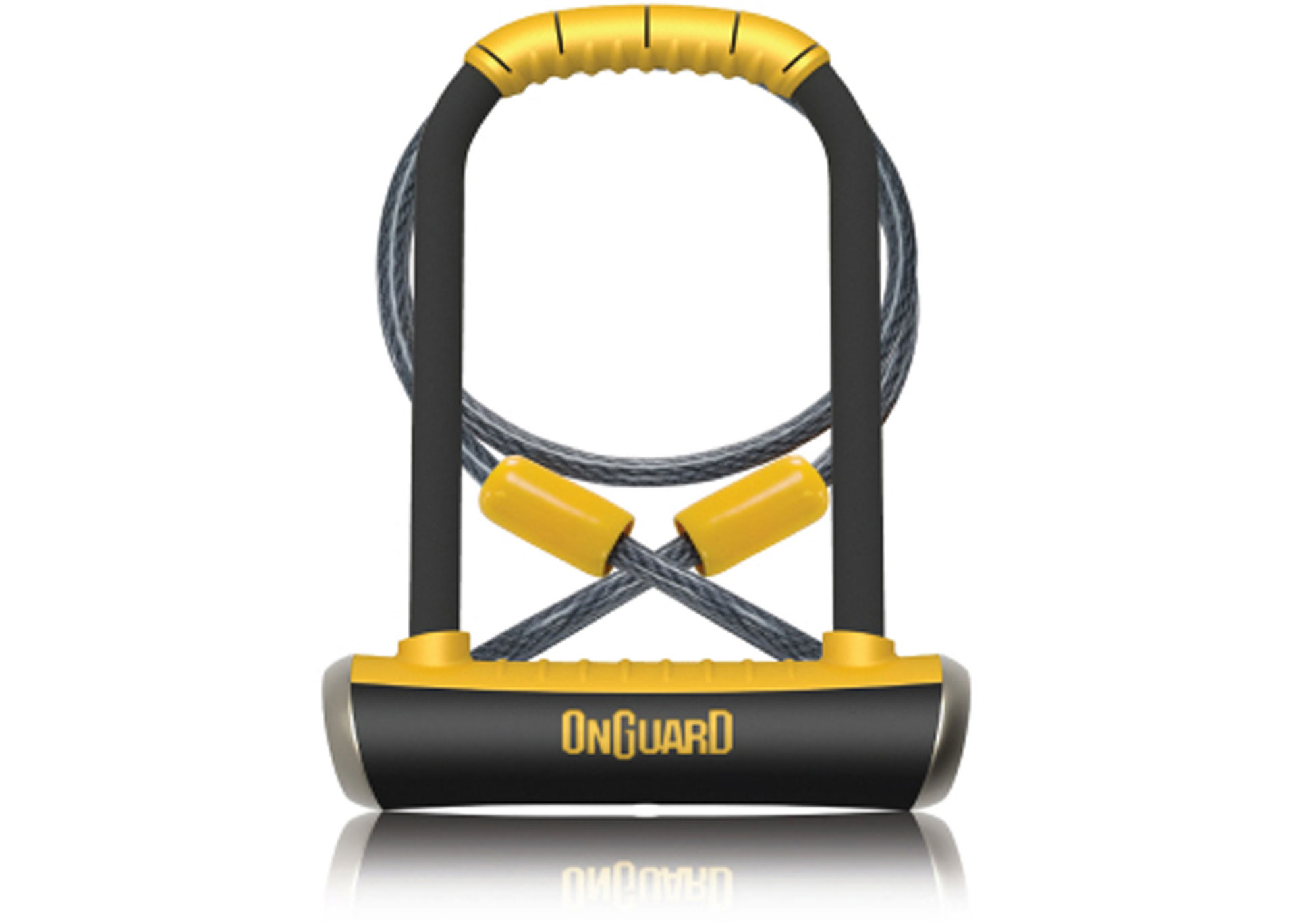 Замок U-образный ONGUARD PITBULL DT размер скобы 115 x 230мм, толщина 14мм + кабель 120см х 10мм, с креплением, 4 ключа + 1 с подсветкой