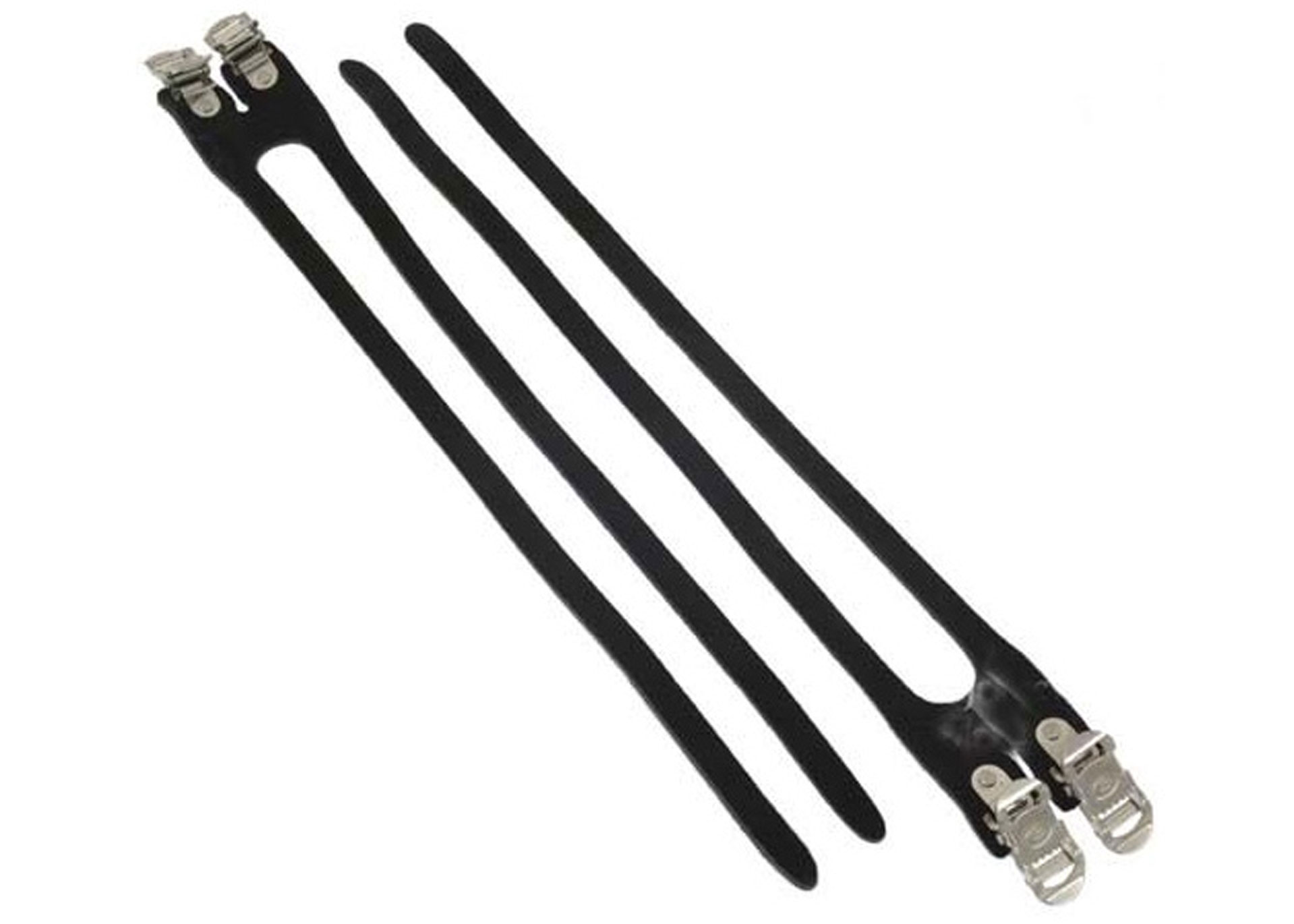 Туклипс Exustar EMM152 для трековой педали Двойний кожаный Ремінець стальні застёжки