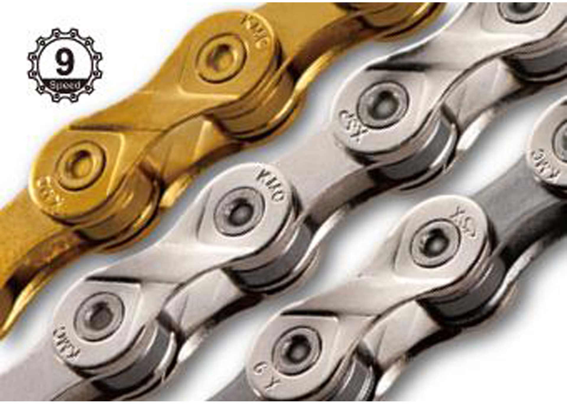 Ланцюг інд. 116 зв. 1/2x11/128 KMC X9 gold