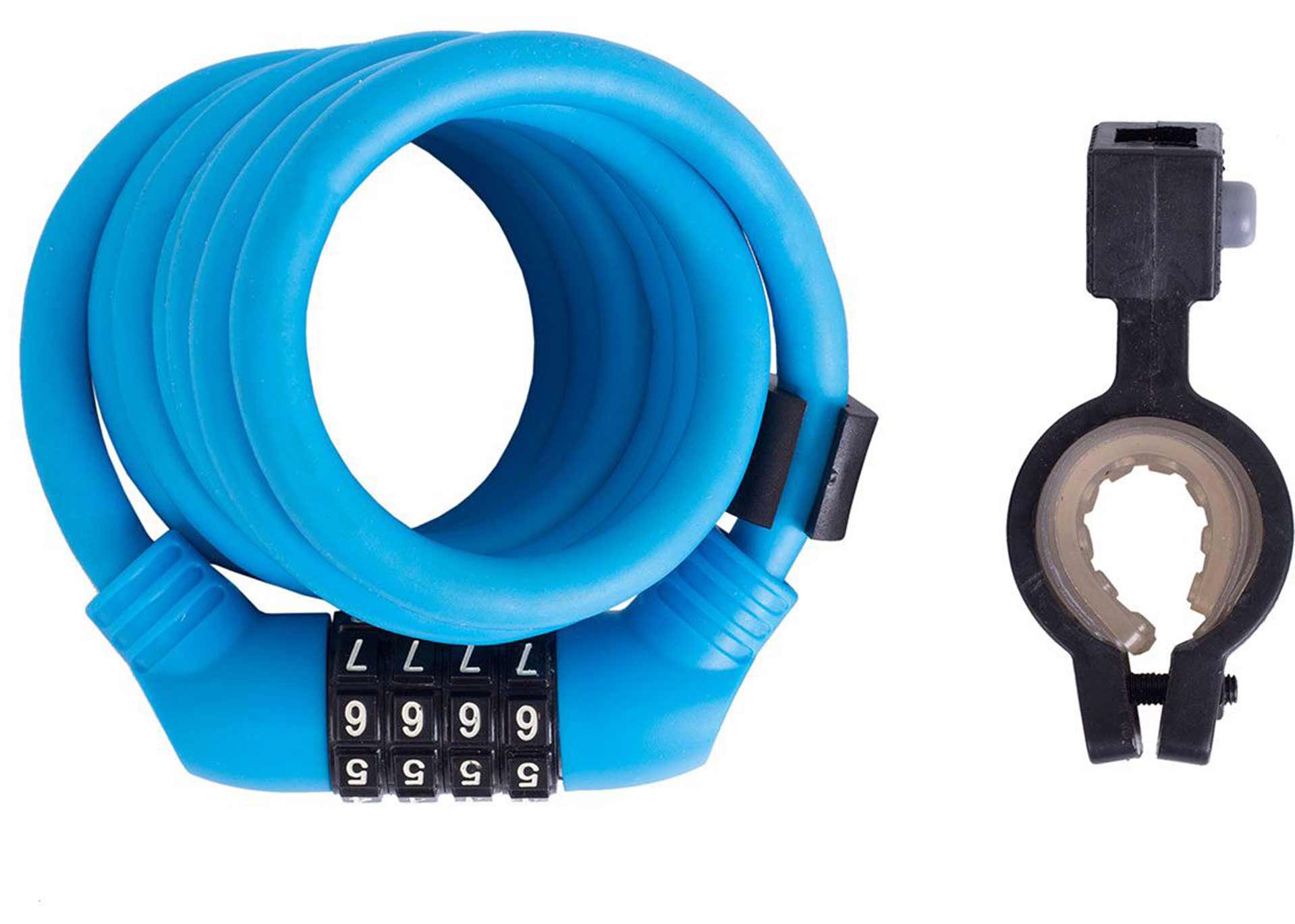 Кодовий замок Green Cycle GCL-А600 в силіконовій обоймі з тросом 10х150см синій