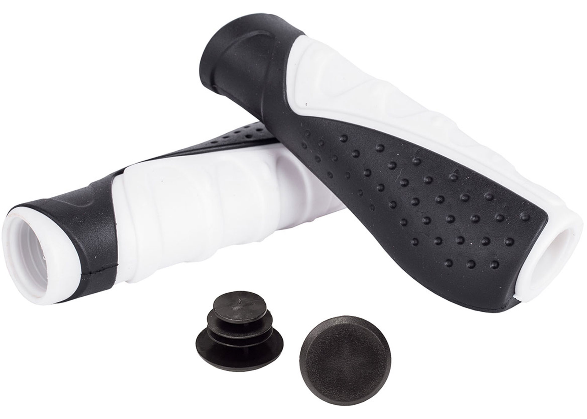 Грипсы Green Cycle GGR-501 130mm эргономичные, черно-белые