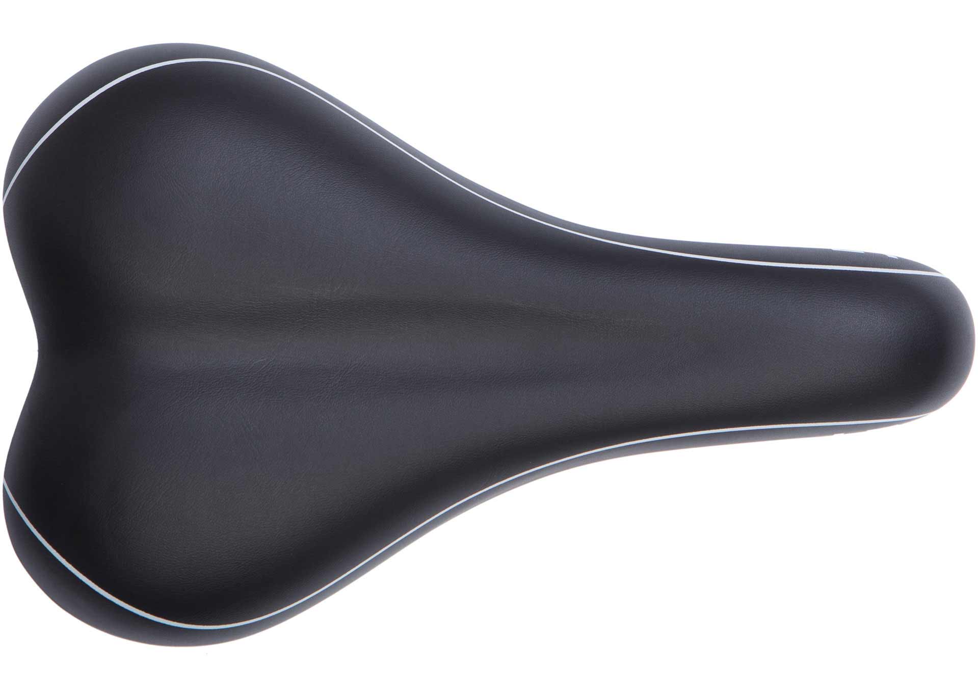 Сідло Green Cycle GSD-137 Moderate Unisex, стальні рейли, чорне