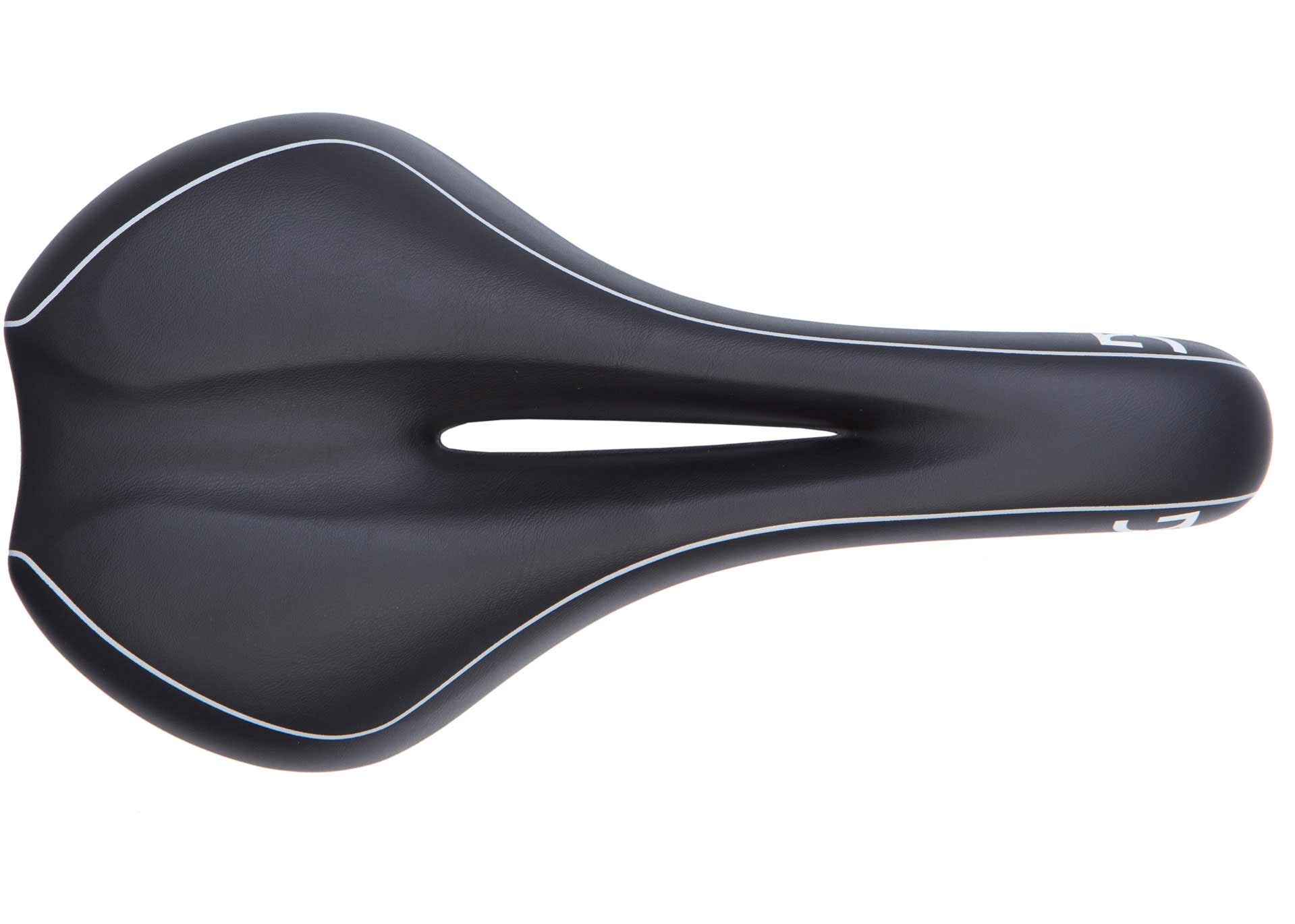 Сідло Green Cycle GSD-283 Sport Unisex, стальні рейли, чорне