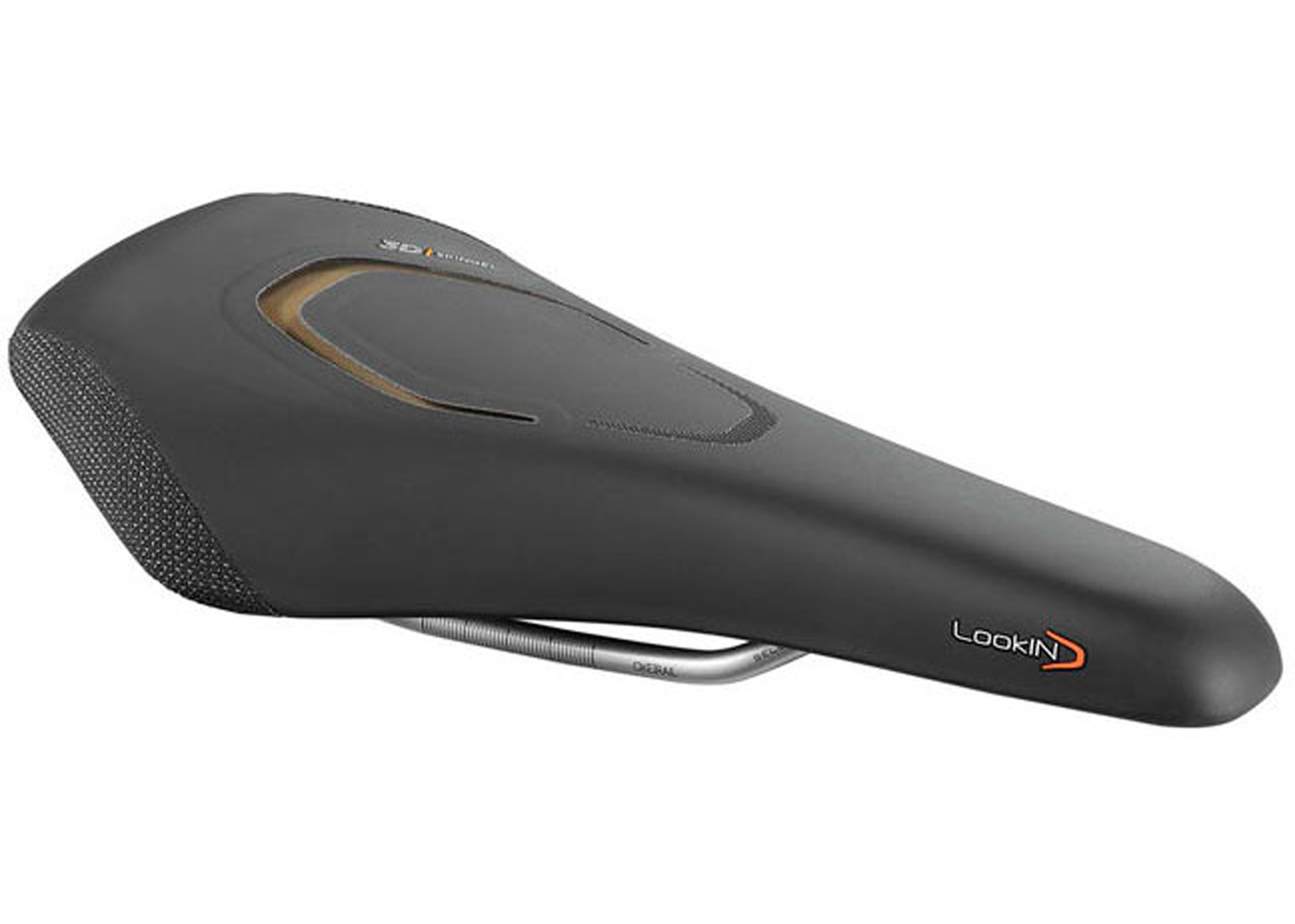 Сідло Selle Royal Look IN ATHLETIC New, 3D Skingel, рейли steel satin, обивка Black Astrale з текстильній захистом, unisex, чорне