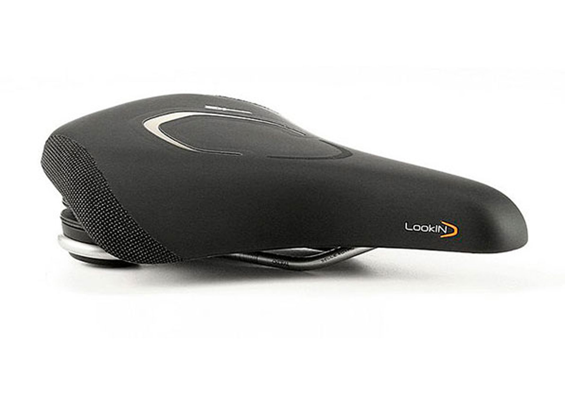 Сідло Selle Royal Look IN RELAXED New, 3D Skingel, рейли steel satin, обивка Black Astrale з текстильній захистом, unisex, чорне