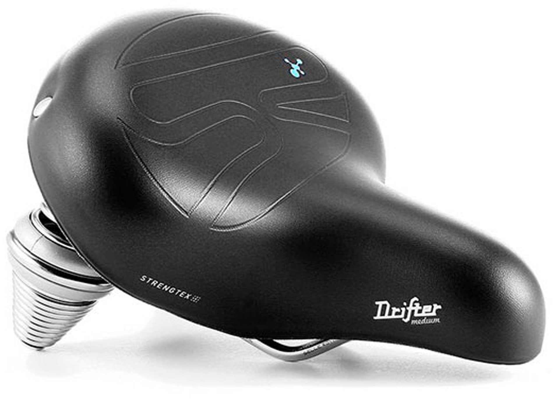 Сідло Selle Royal Premium DRIFTER MEDIUM, Royalgel, обивка Strengtex, 251х221мм, 995г, хромовані рейли і пружини, unisex, чорне