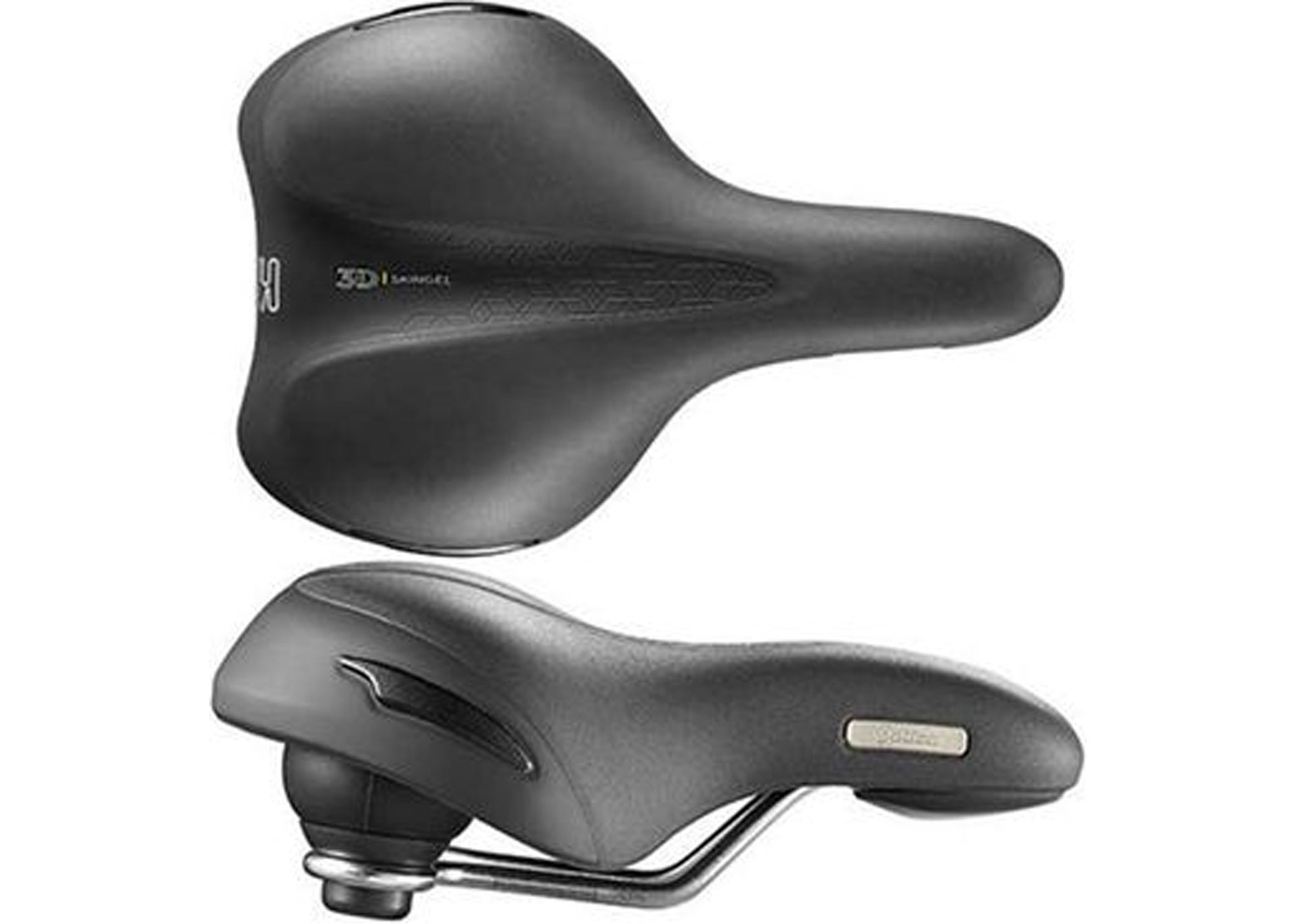 Сідло Selle Royal Premium OPTICA RELAXED, 3D Skingel, обивка Black Astrale, 253х217мм, 581г, еластоміри, unisex, чорне