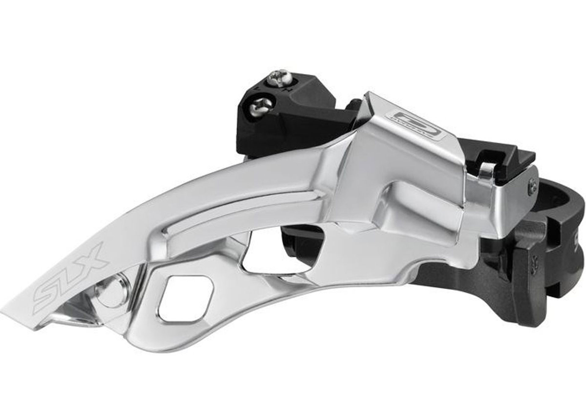 Перемикач пер. SHIMANO FD-M670-A SLX 3х10, нижний хомут, універсальна тяга, адаптер під 31.8mm, під 40/42 зуба