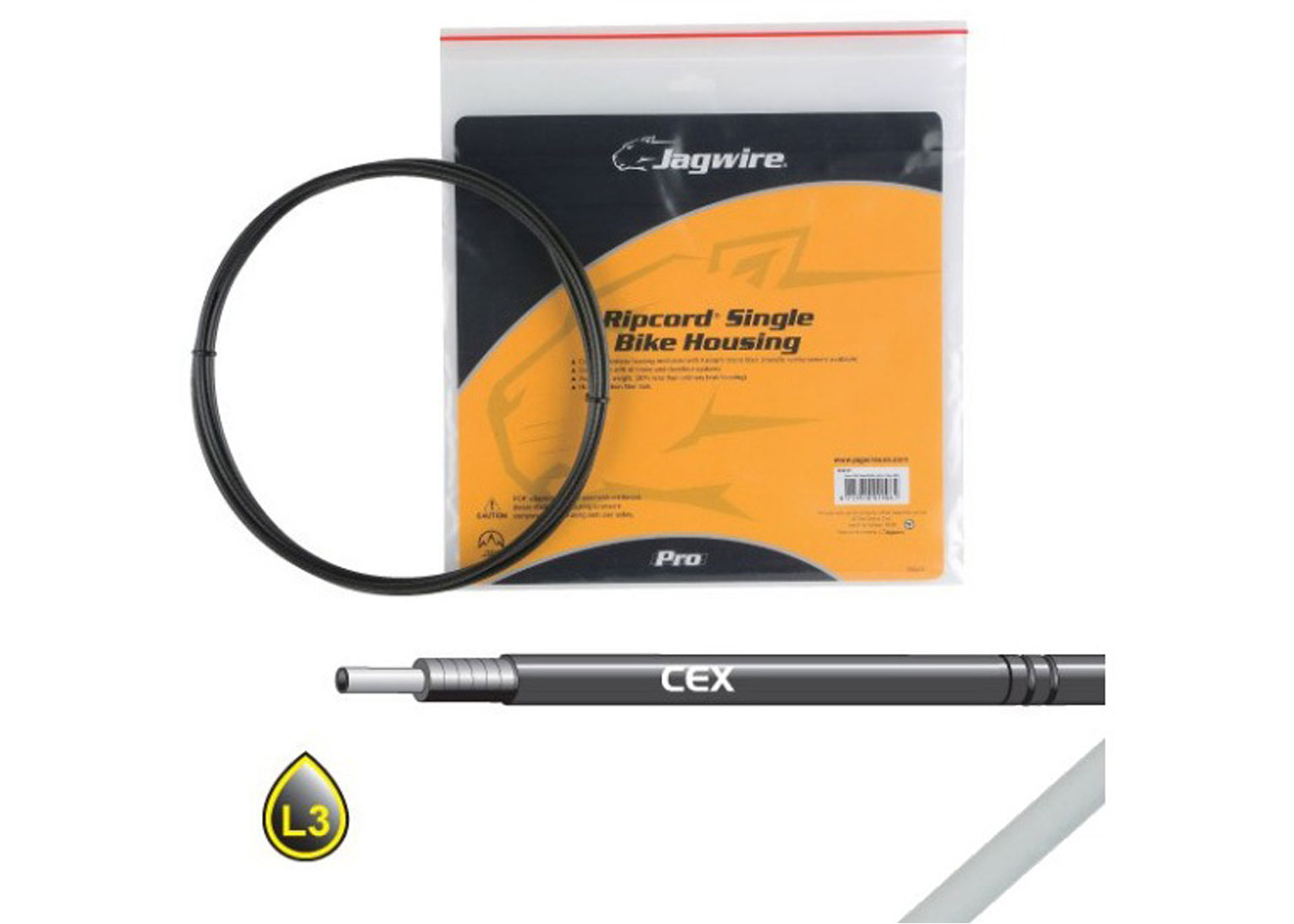 Оболонка для гальма 9м JAGWIRE 60Y0023 діам-5мм CGX White з ковпачками