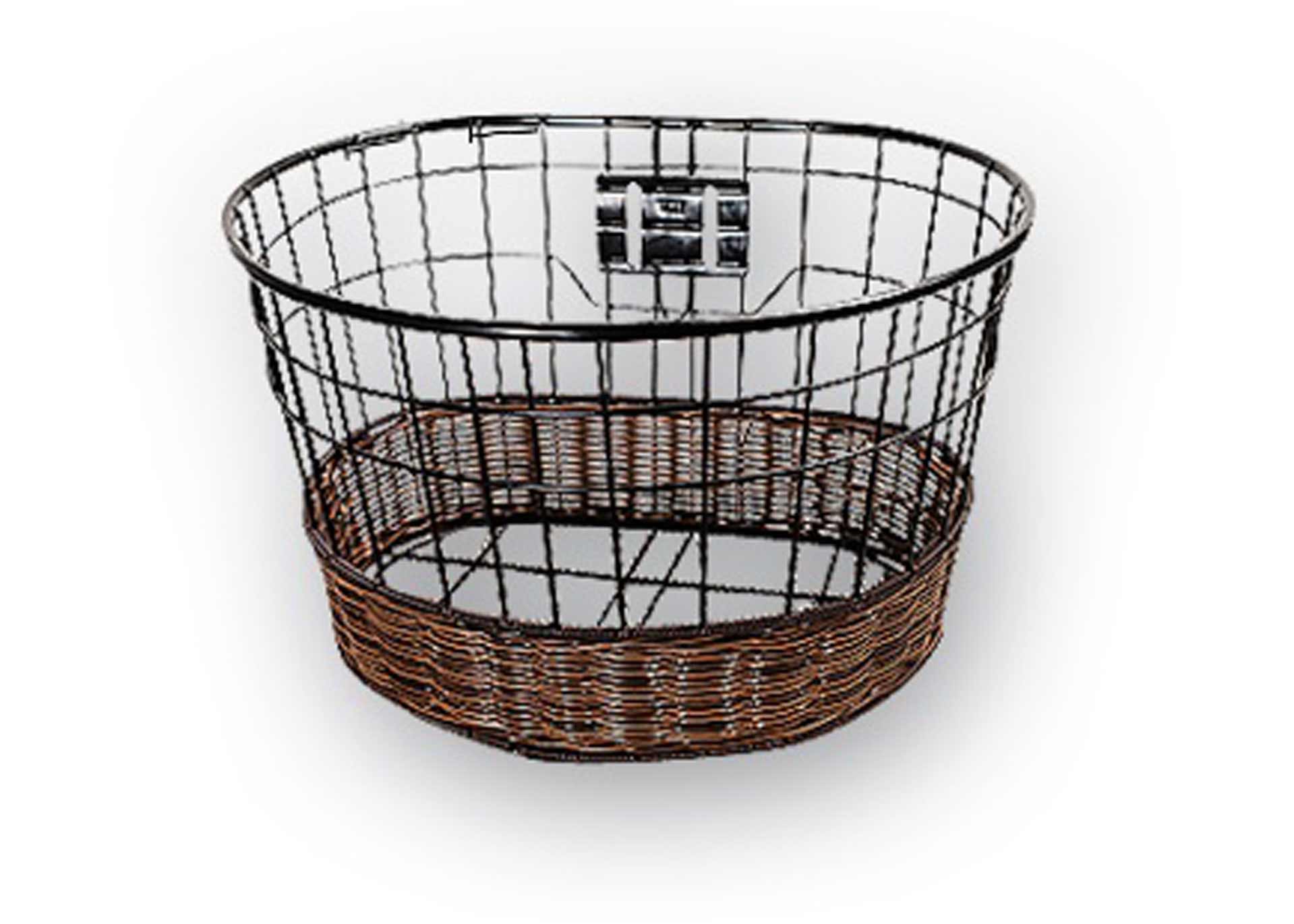 Корзина Green Cycle GCB-24D стальна з швидкознімним кріпленням на 1'' виніс, коричнева