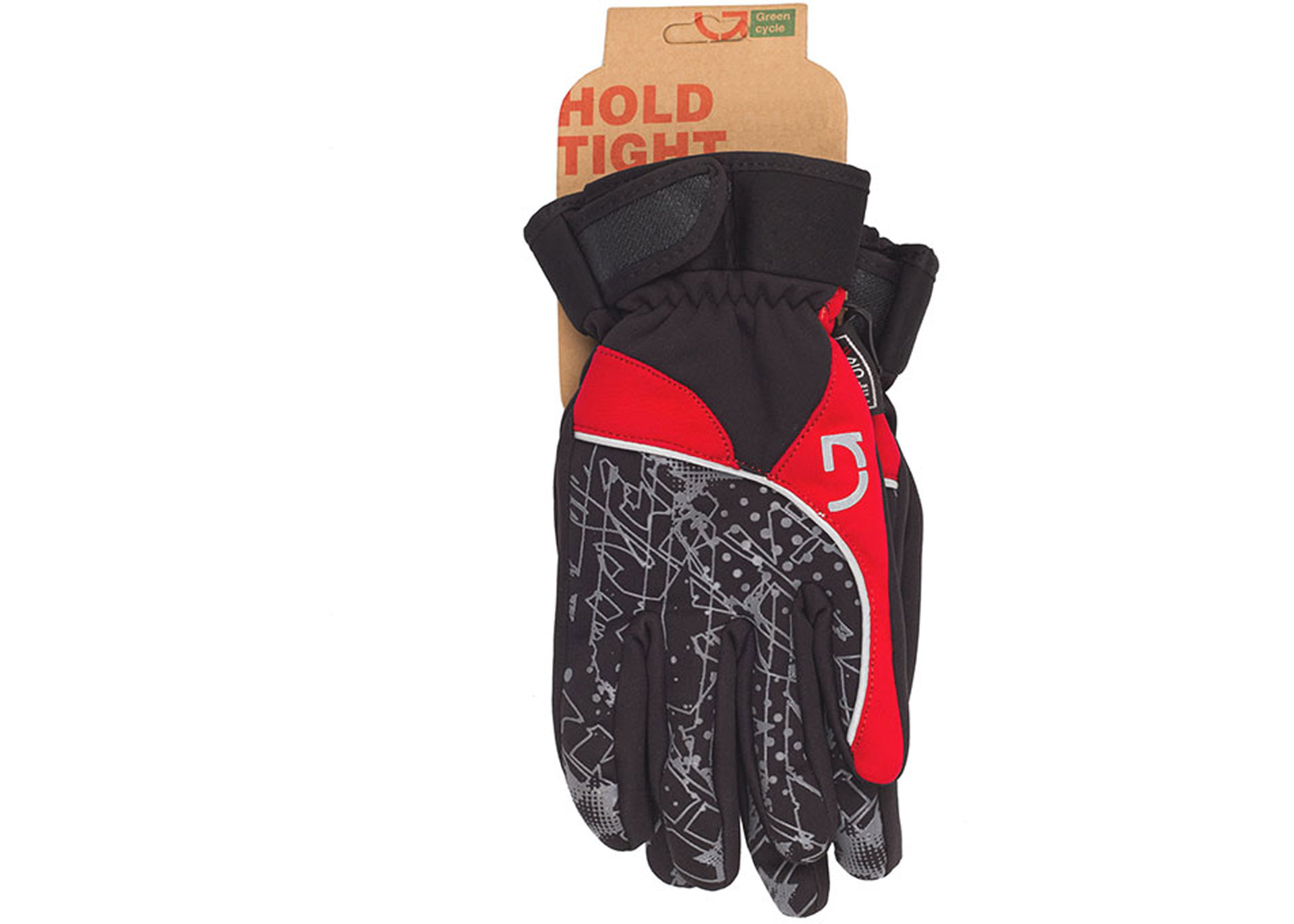 Рукавички Green Cycle NC-2409-2014 Winter з закритими пальцями M чорний-Сірий-Червоний