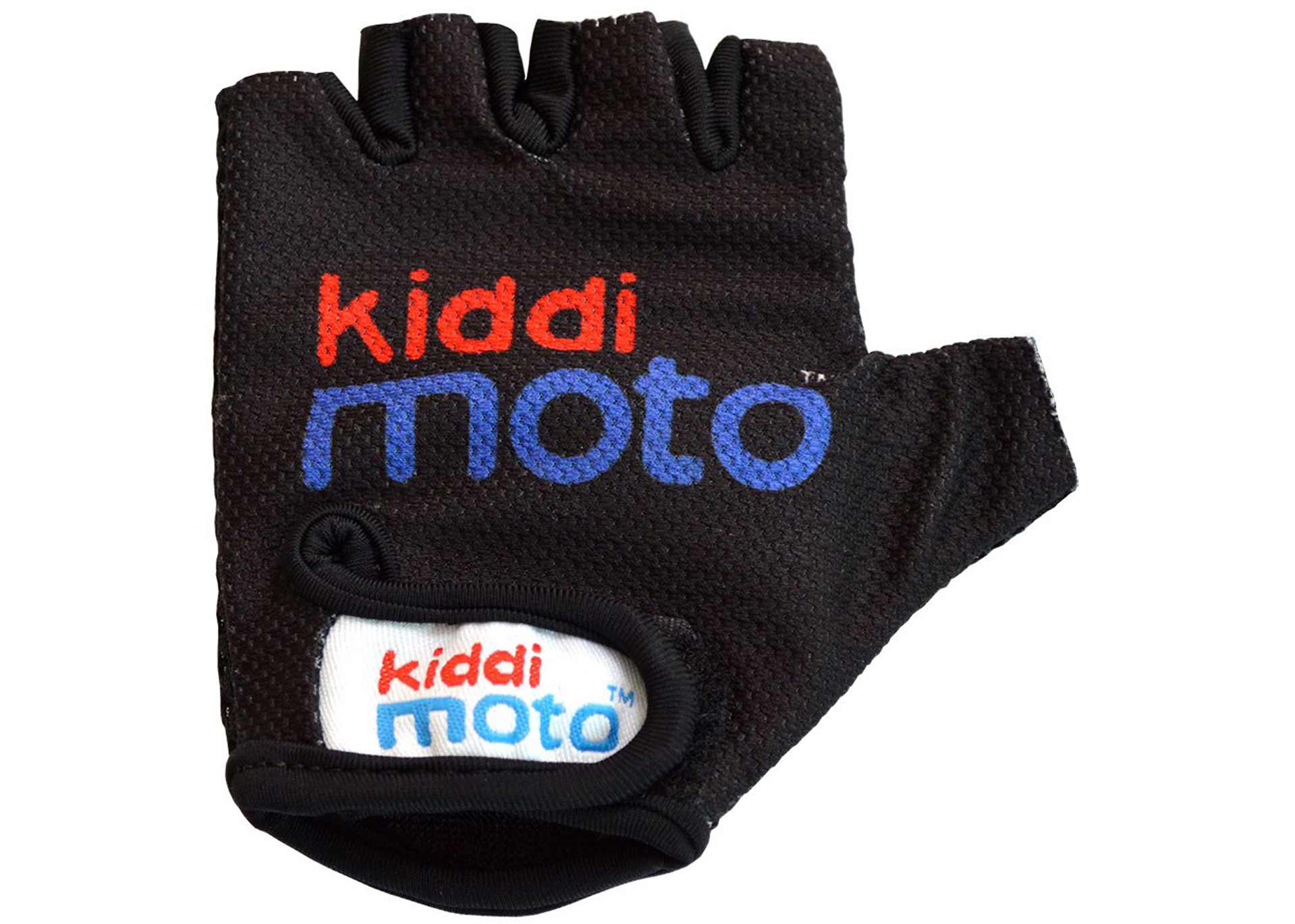 Рукавички дитячі Kiddimoto чорні з логотипом, розмір М на вік 4-7 лет
