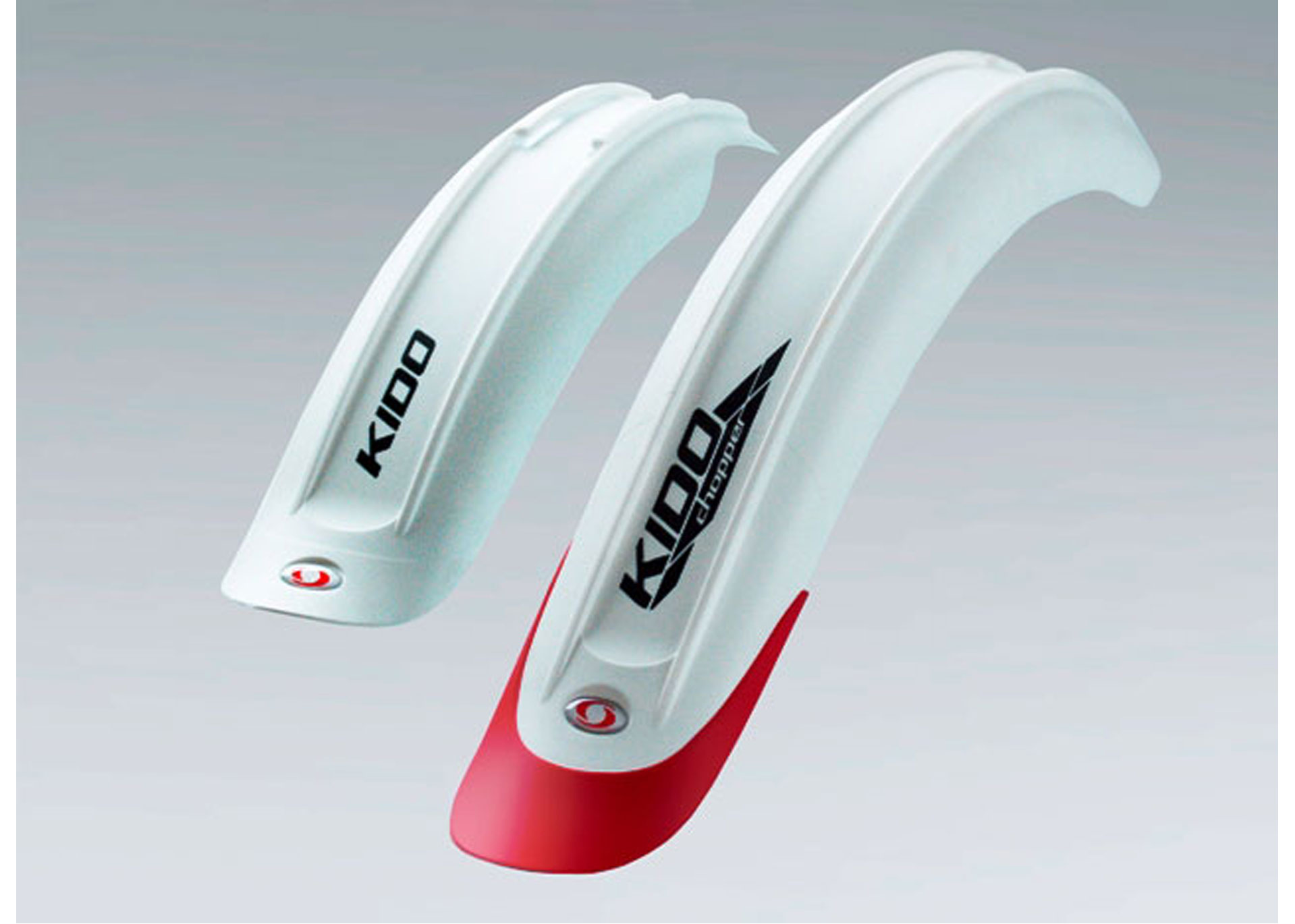 Комплект крил 20 SIMPLA KIDO SDS CHOPPER, з бризговиками, біло-червоні