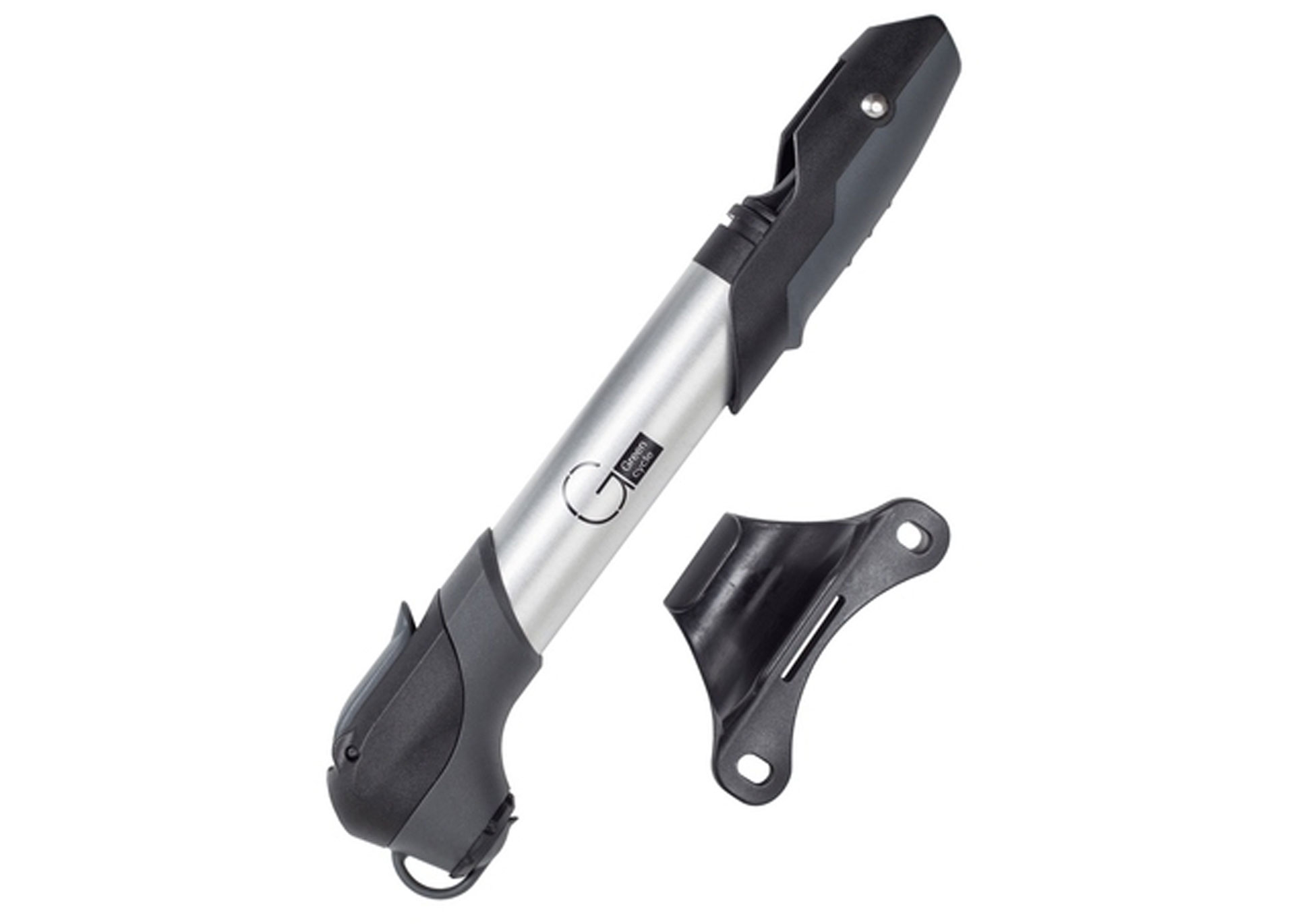 Мінінасос Green Cycle GPM-197 алюмінієвий телескопічний, presta+schrader, сріблястий