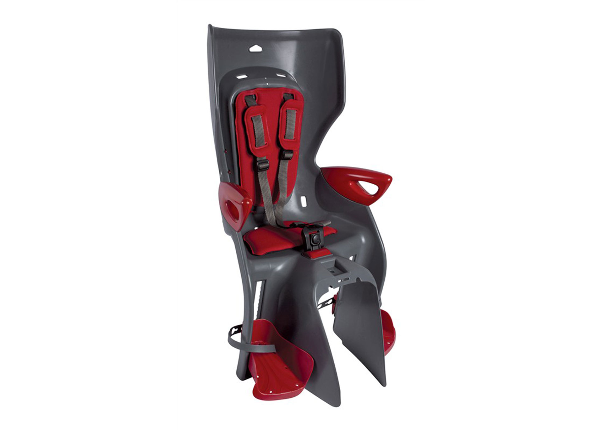 Сидіння задн. Bellelli Summer Standart B-fix до 22кг, сіре з червоною підкладкою