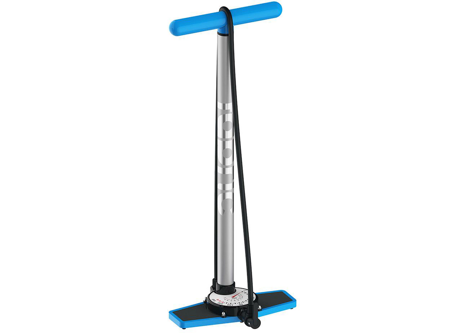 Насос стаціонарний Fabric STRATOSPHERE RACE, алюмінієвий з манометром, presta+schrader, сріблястий