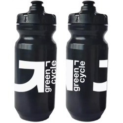 Фляга 0,6 Green Cycle GBT-516 зі збільшеним клапаном, чорна з білим