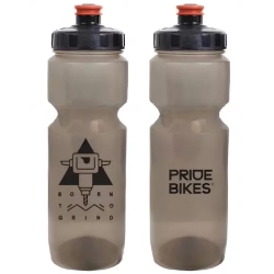 Фляга 0,8 Pridebikes GBT-558LBC Born to grind, димчаста з чорним