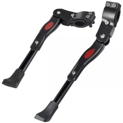 Підніжка Green Cycle GKS-030 алюміній. 24-29, кріплення на перо, регульована, чорна