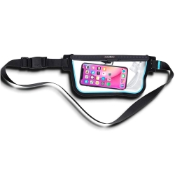 Гермосумка на пояс FIDLOCK sling bag magnet, прозорий / блакитний / чорний